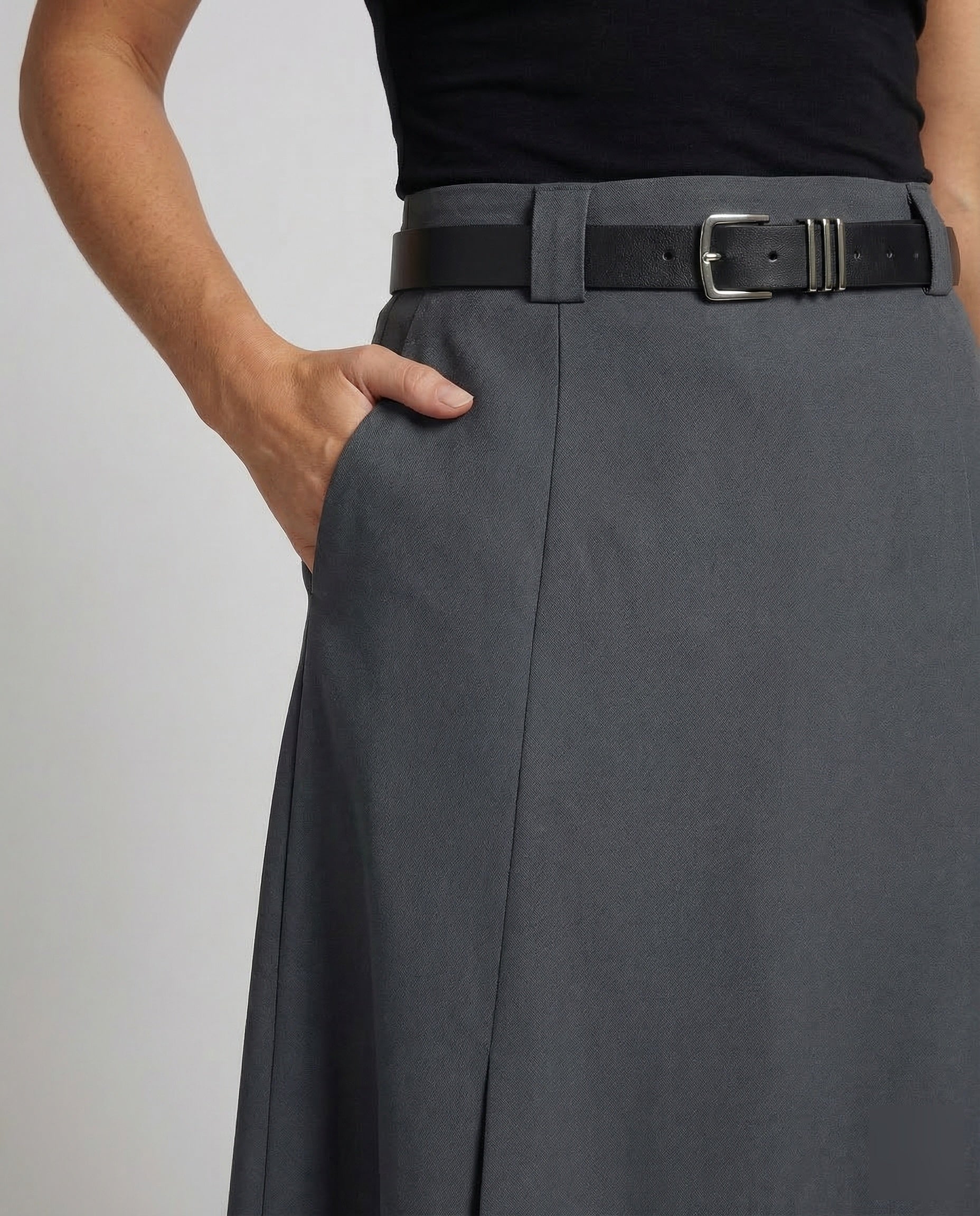Damen Maxirock Kellerfalten - Image 3