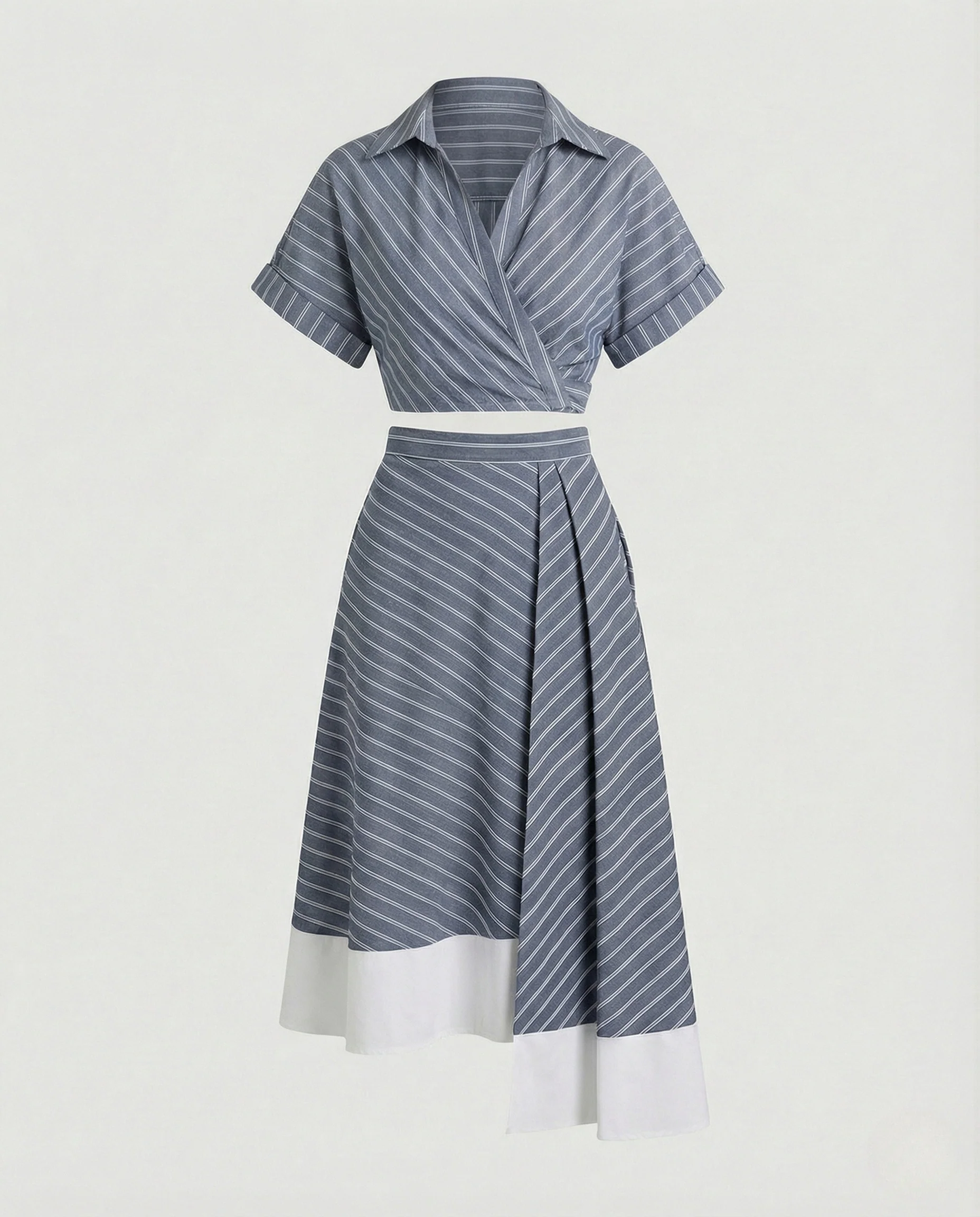 Rock Damen Midi Wickeloptik - Image 5