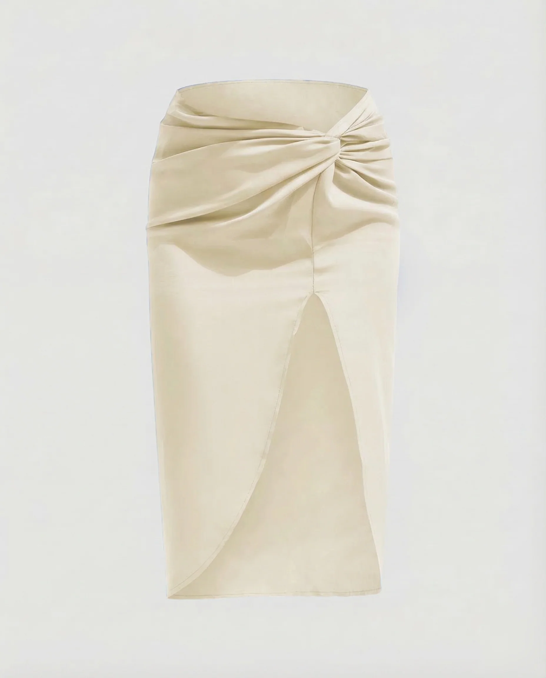 Damen Midirock Schlitz Drapiert - Image 10