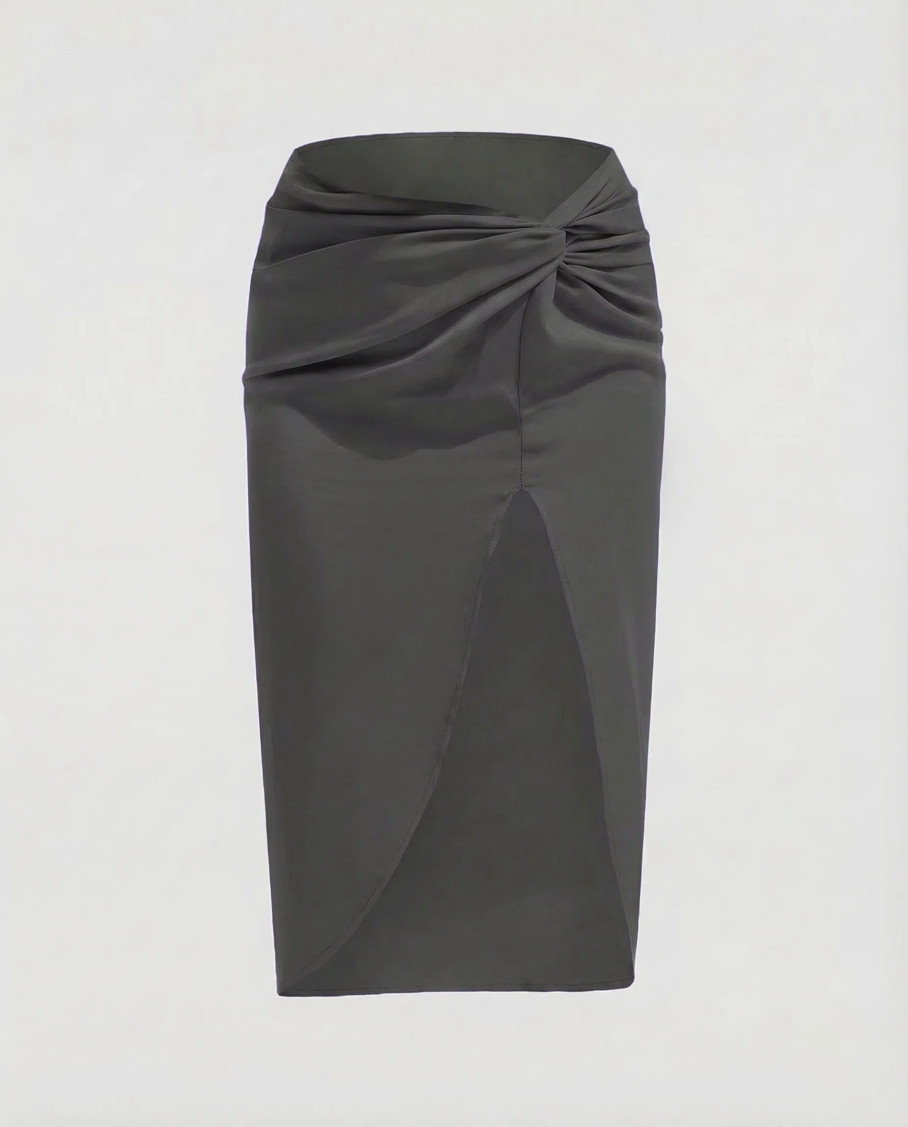 Damen Midirock Schlitz Drapiert - Image 6