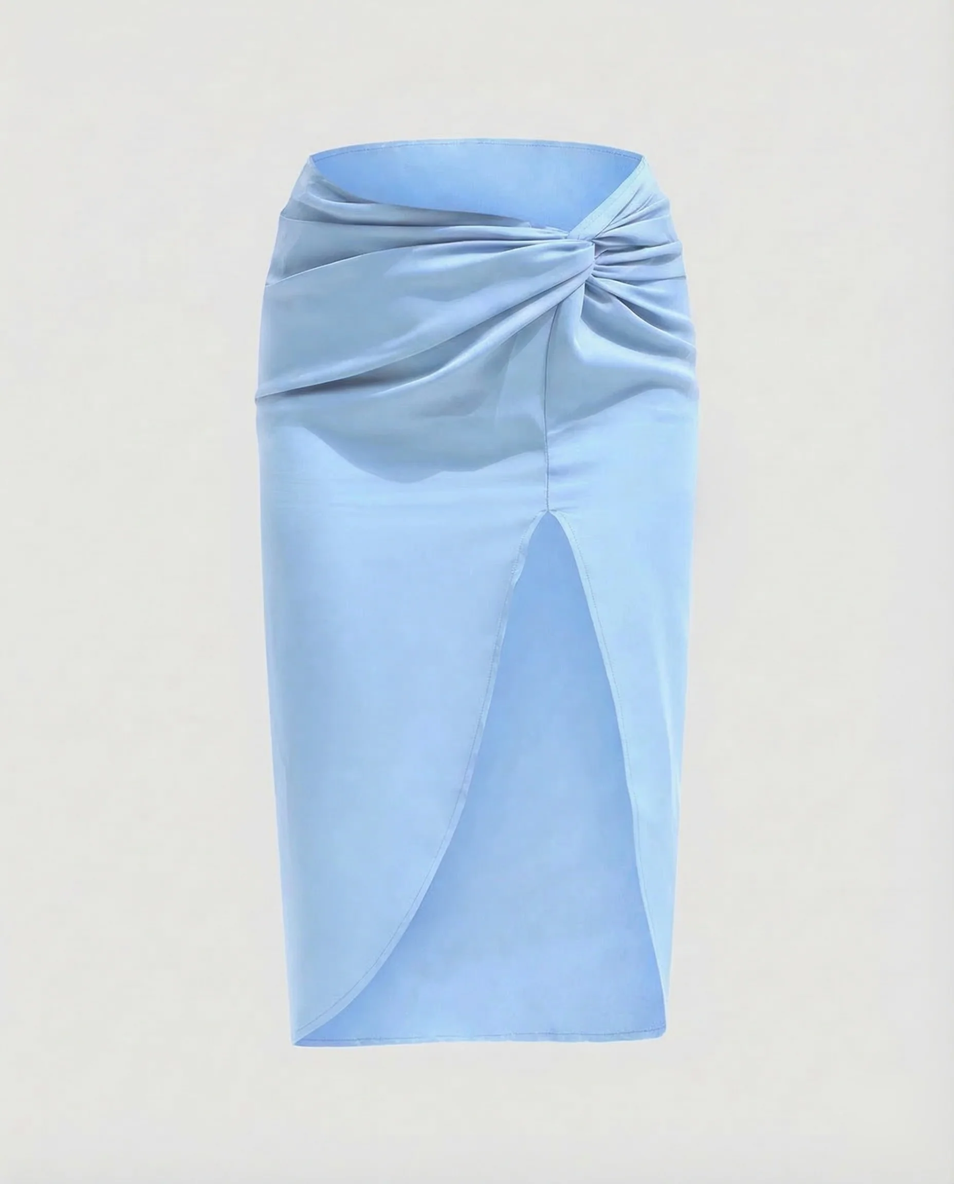 Damen Midirock Schlitz Drapiert - Image 7