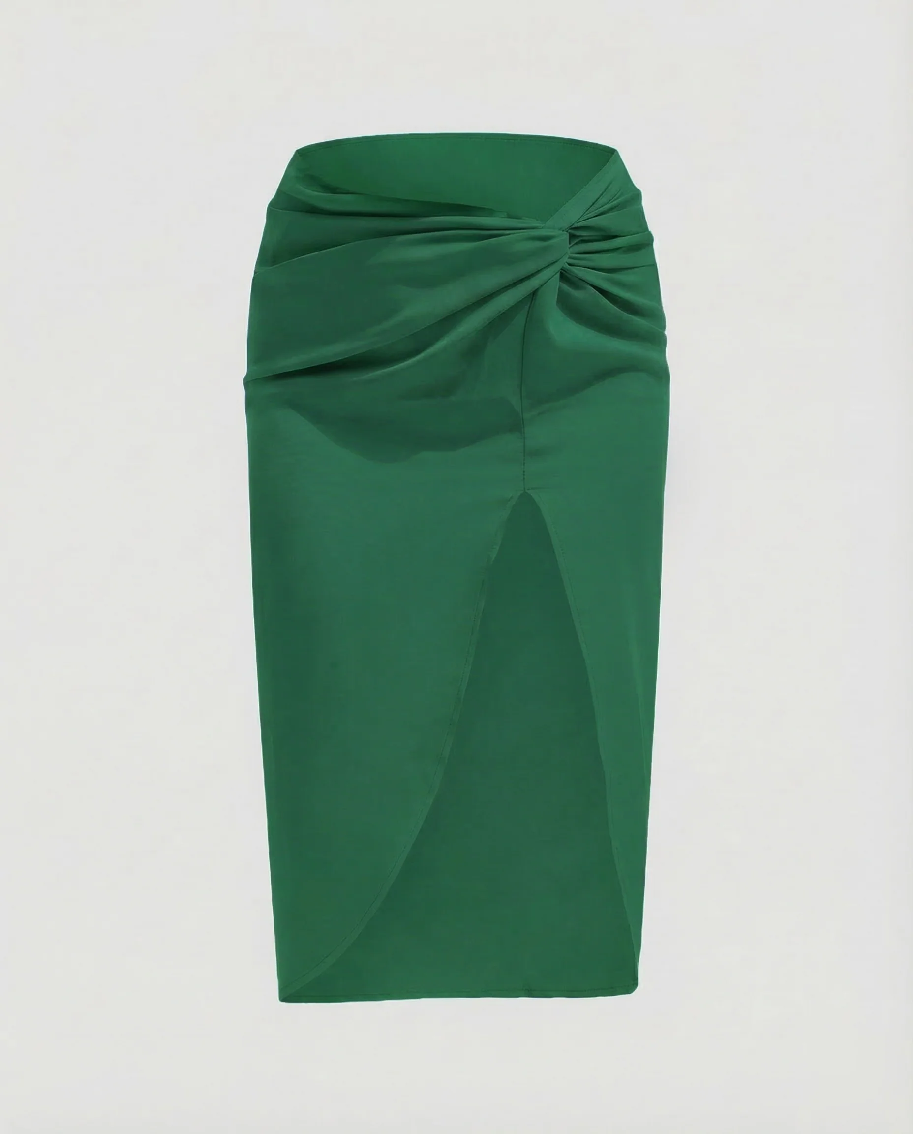 Damen Midirock Schlitz Drapiert - Image 9