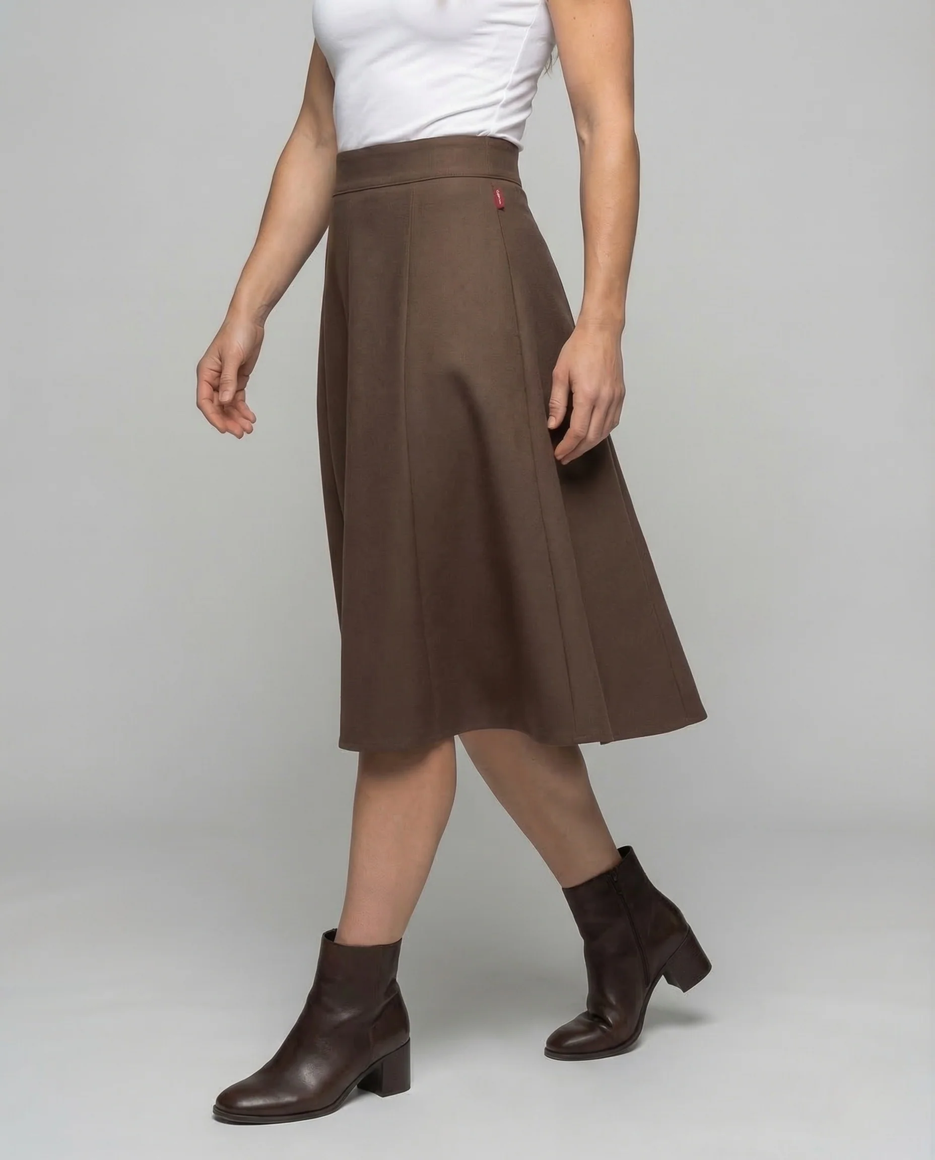 Damen Midirock High Waist A Linie - Image 2
