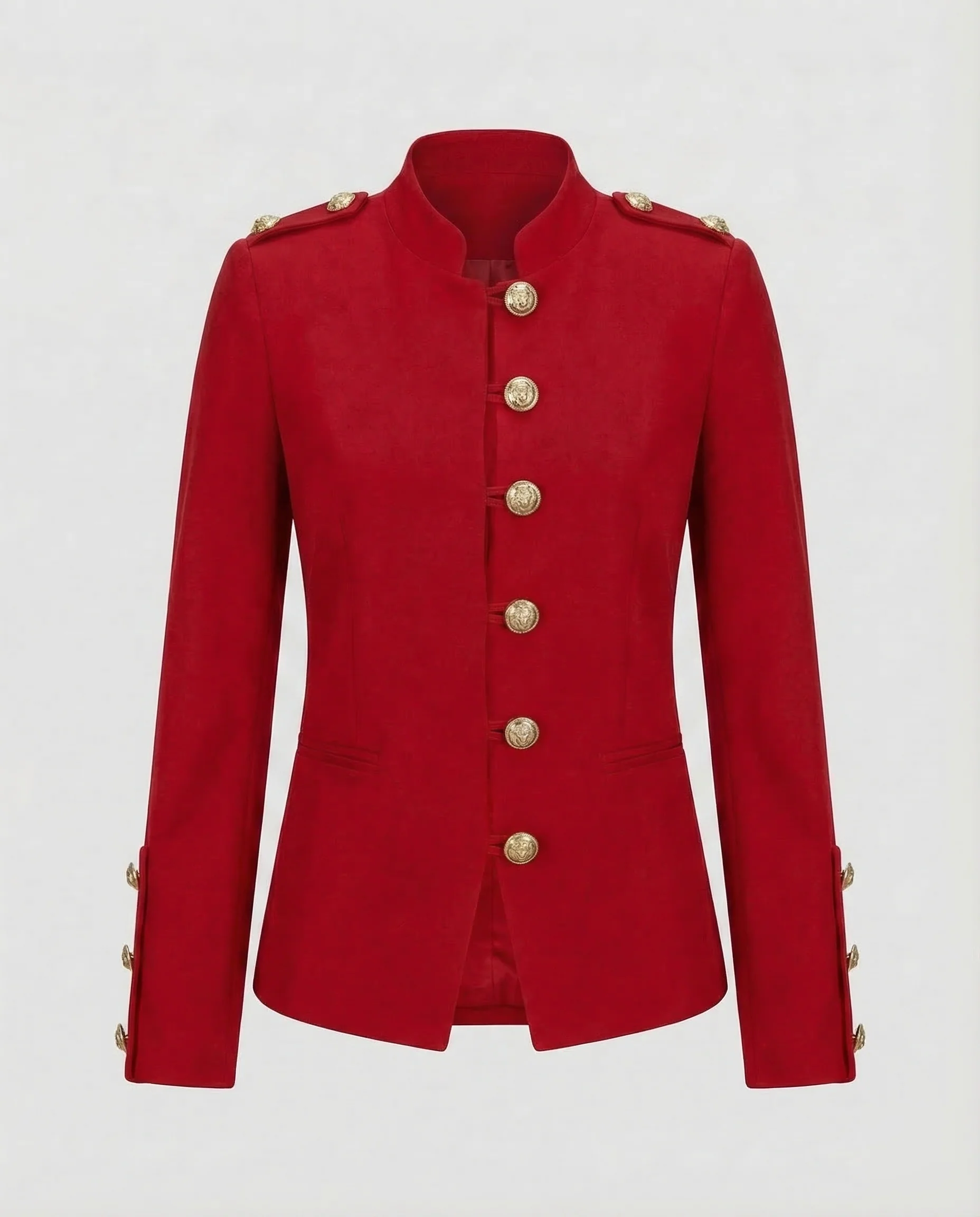 Damen Militär Blazer Stehkragen - Image 10
