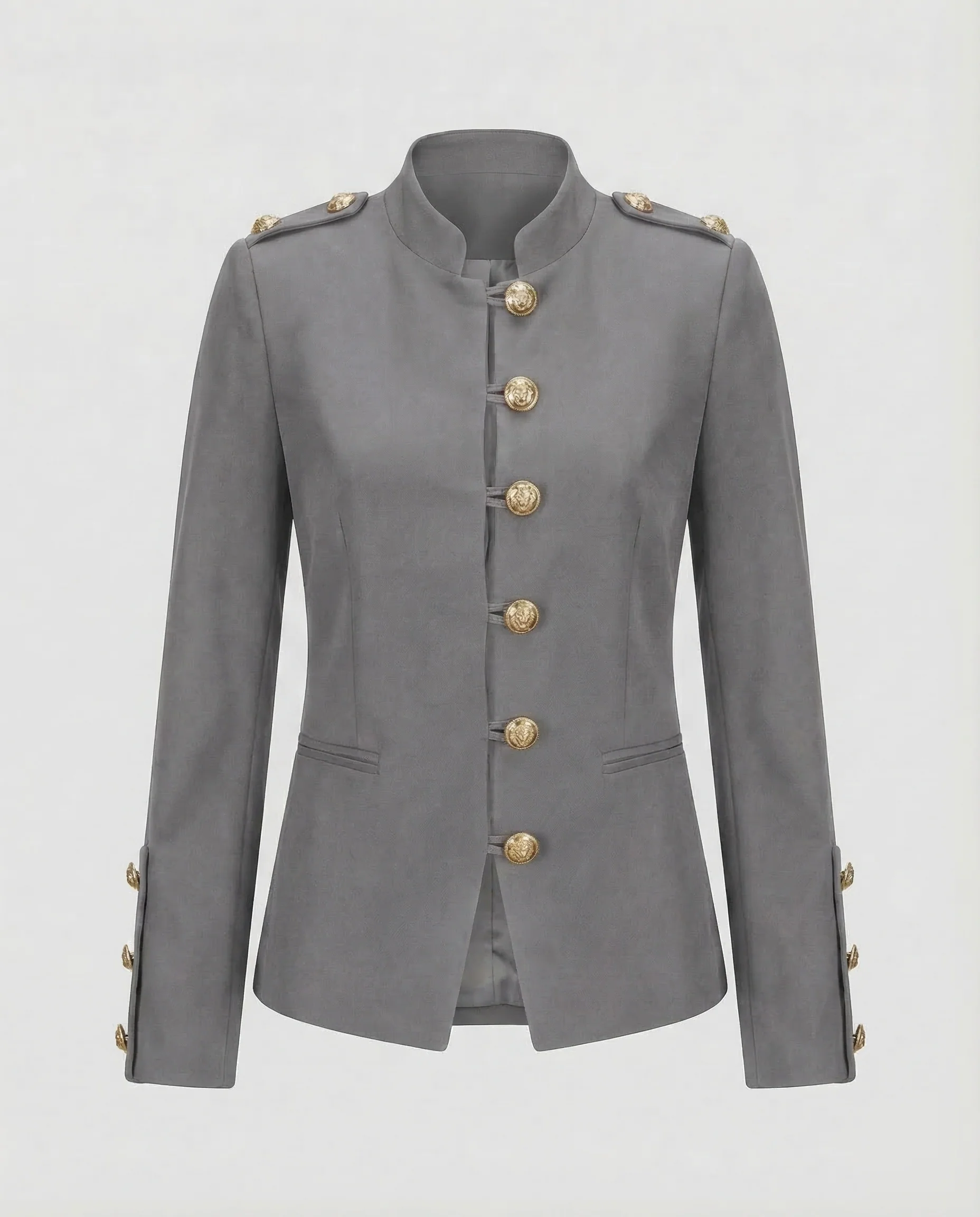 Damen Militär Blazer Stehkragen - Image 11