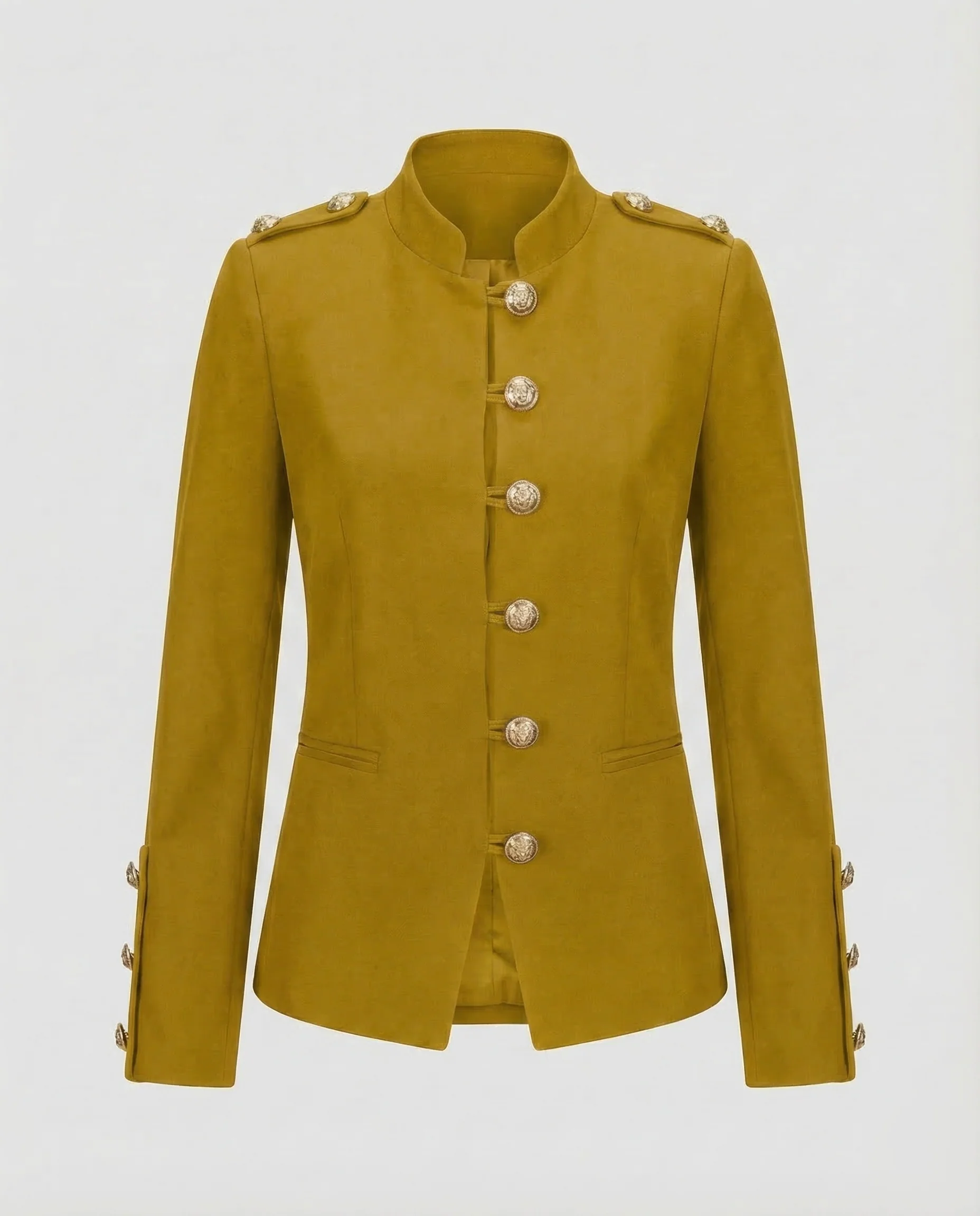 Damen Militär Blazer Stehkragen - Image 8