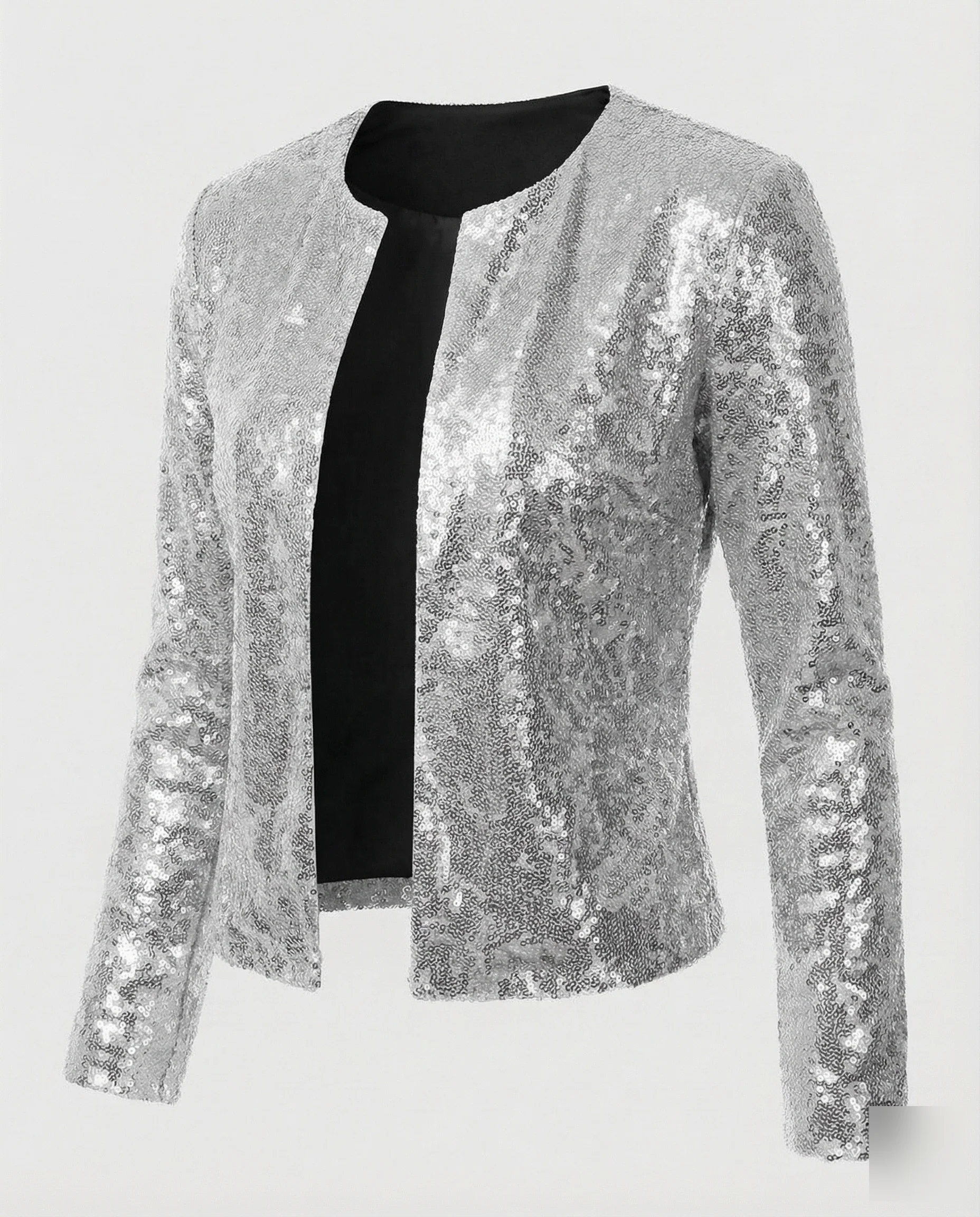 Damen Pailletten Blazer Kurz - Image 6
