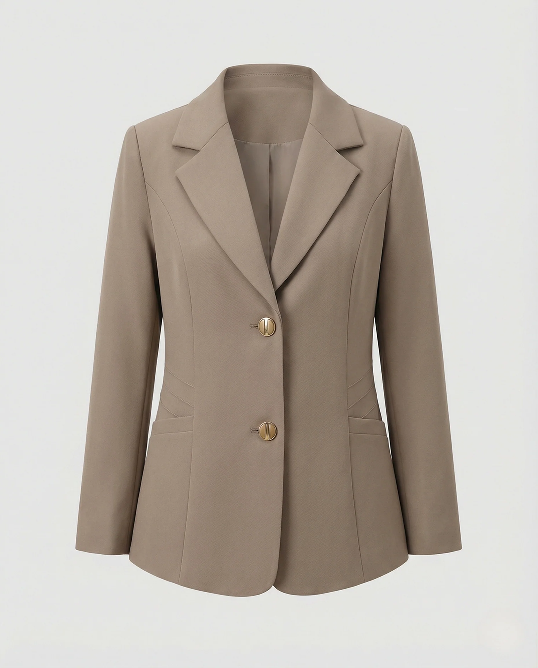 Taillierter Reversblazer mit zwei Zierknöpfen, Eingrifftaschen und femininer Schnitt Heidi Mode - Image 5
