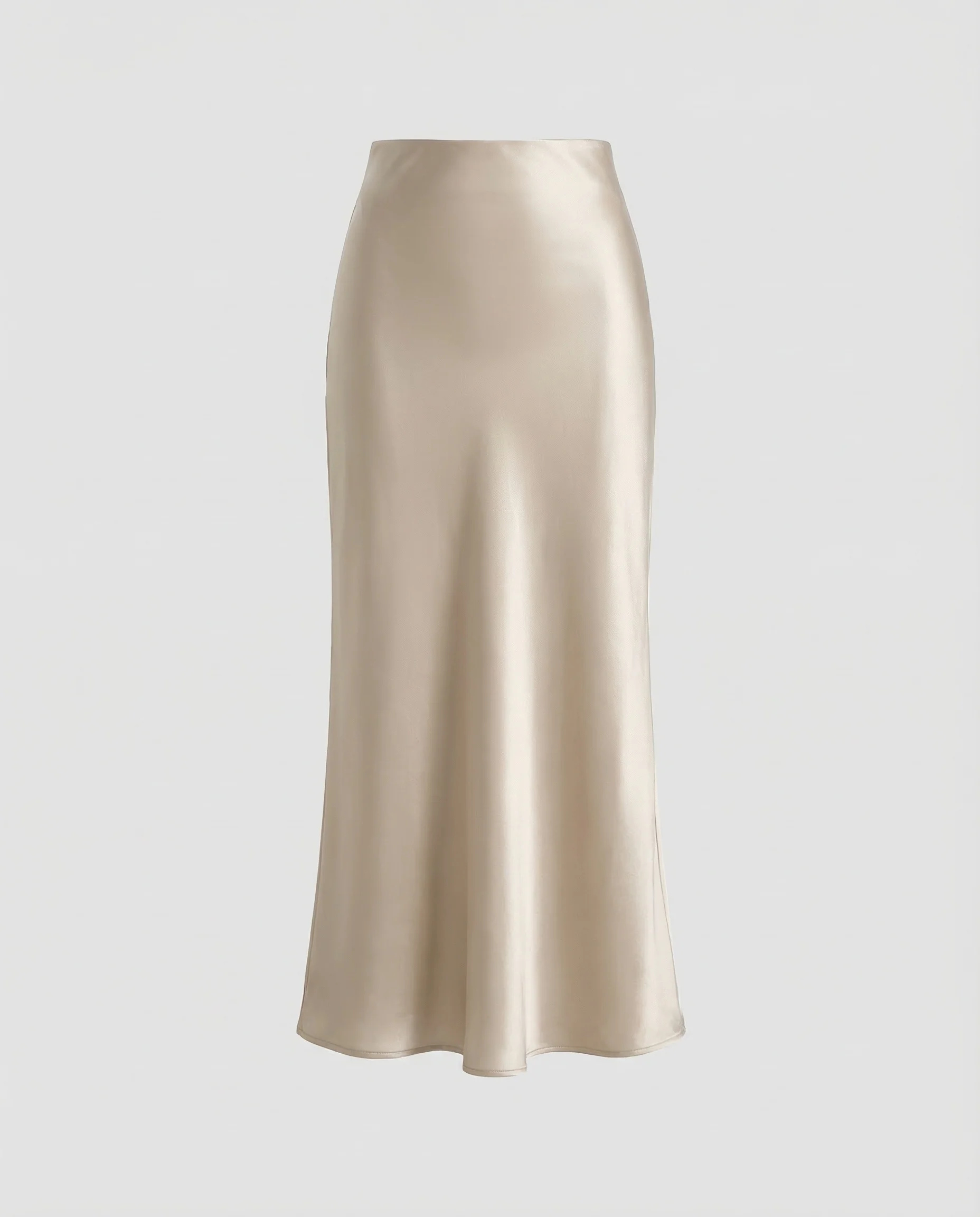 Damen Satin Midirock Schrägschnitt - Image 5