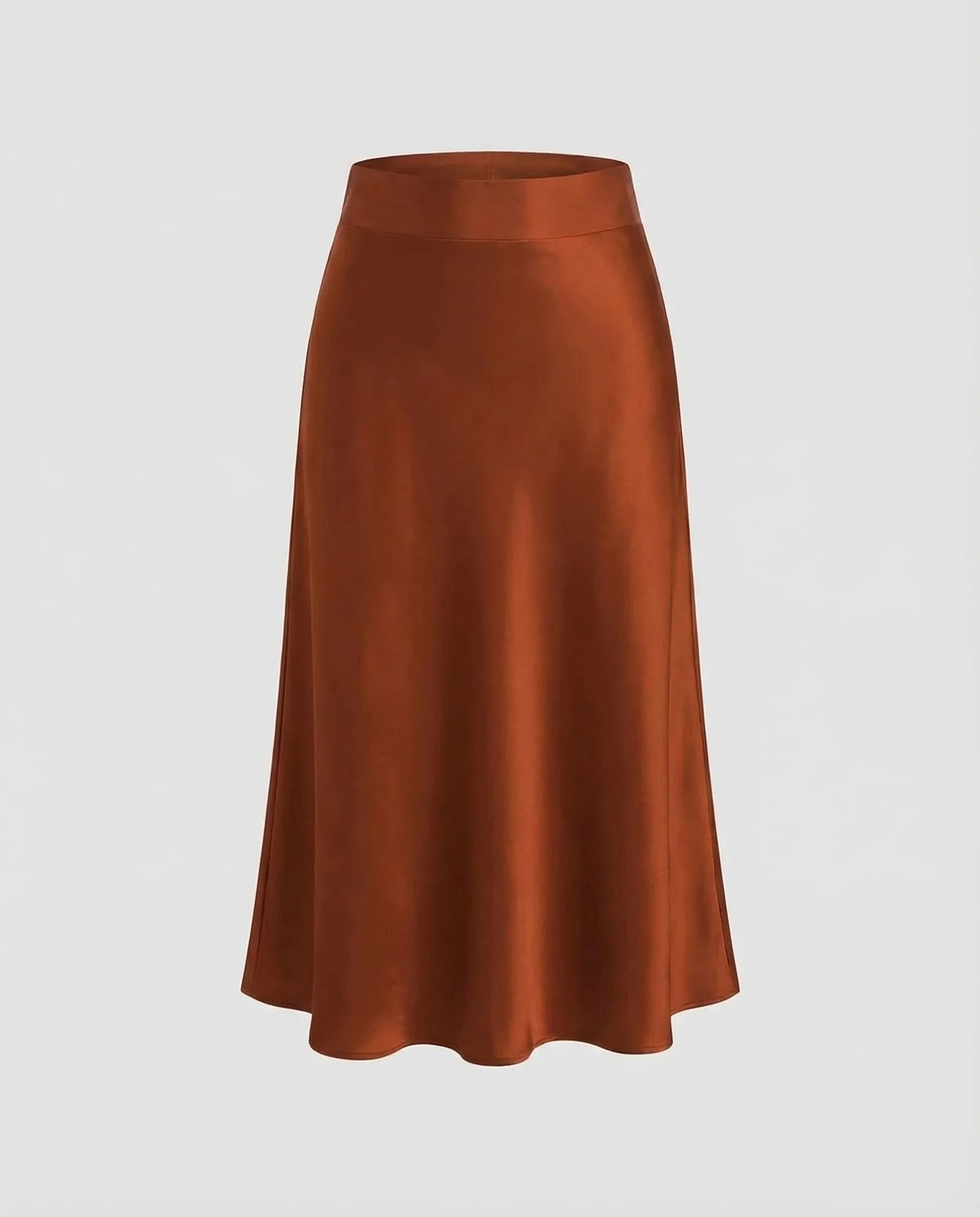 Damen Satin Midirock Tailliert - Image 4