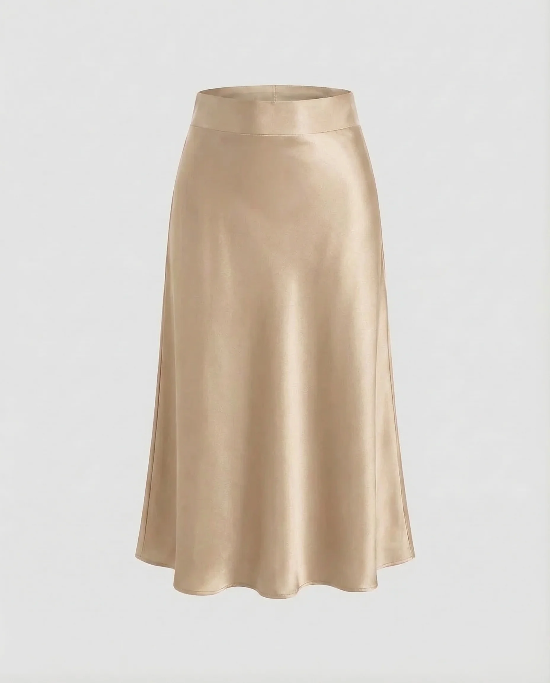 Damen Satin Midirock Tailliert - Image 5