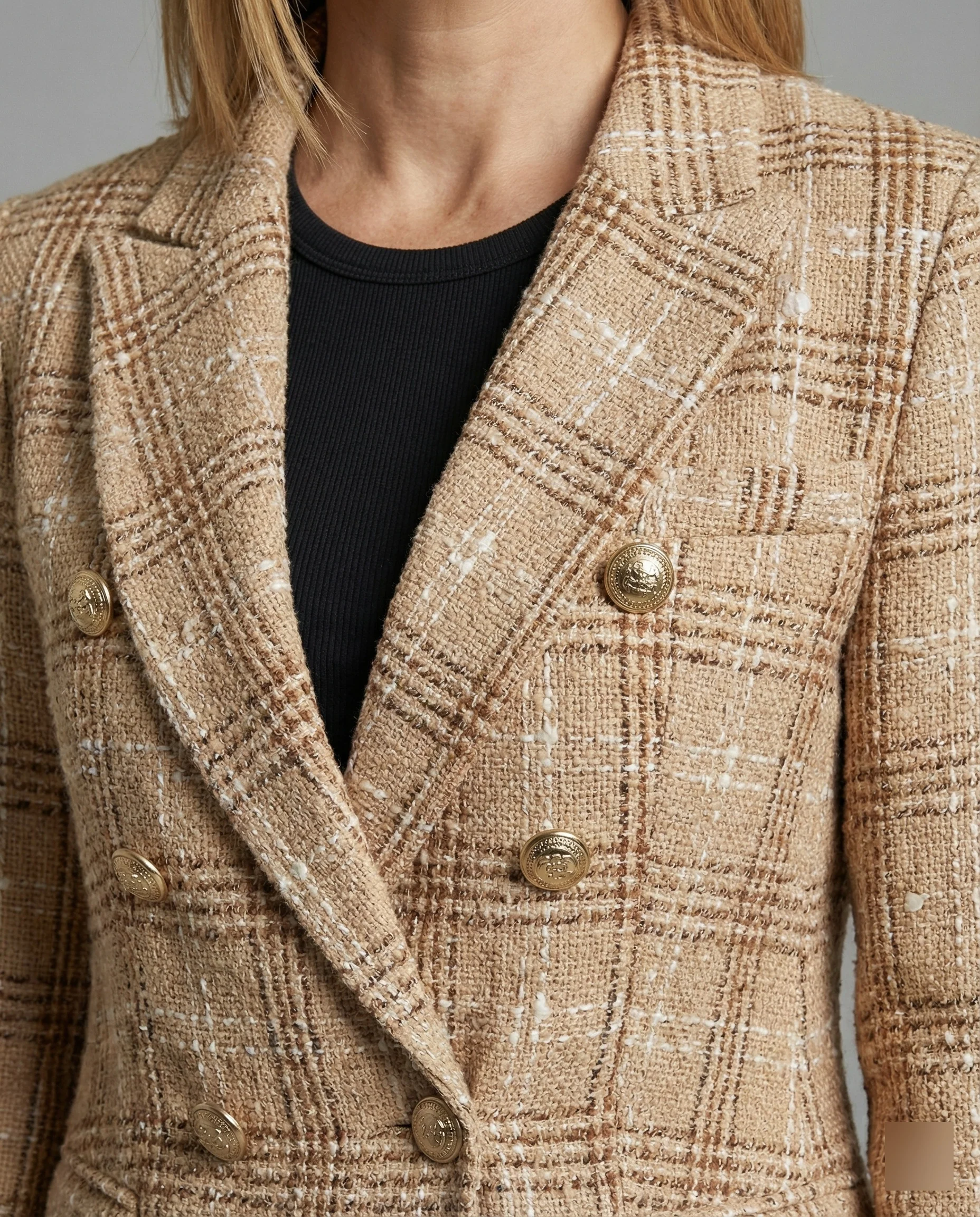 Damen Blazer Tweed Doppelreiher - Image 6