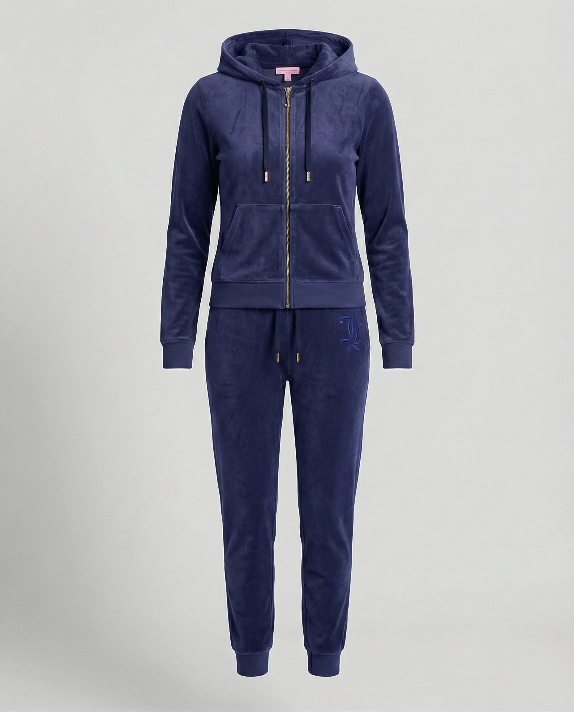Freizeitkleidung Damen Velours Set Strass - Image 2
