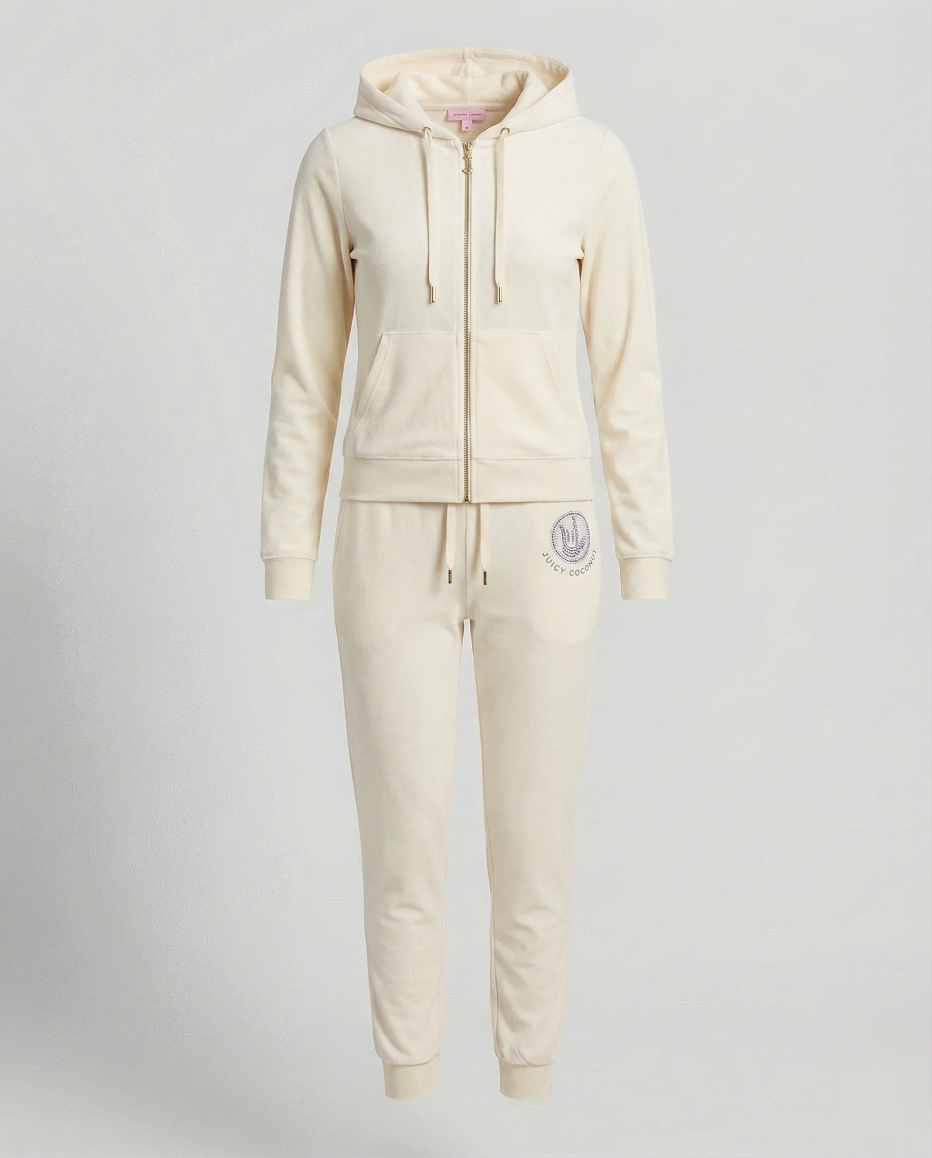 Freizeitkleidung Damen Velours Set Strass - Image 3