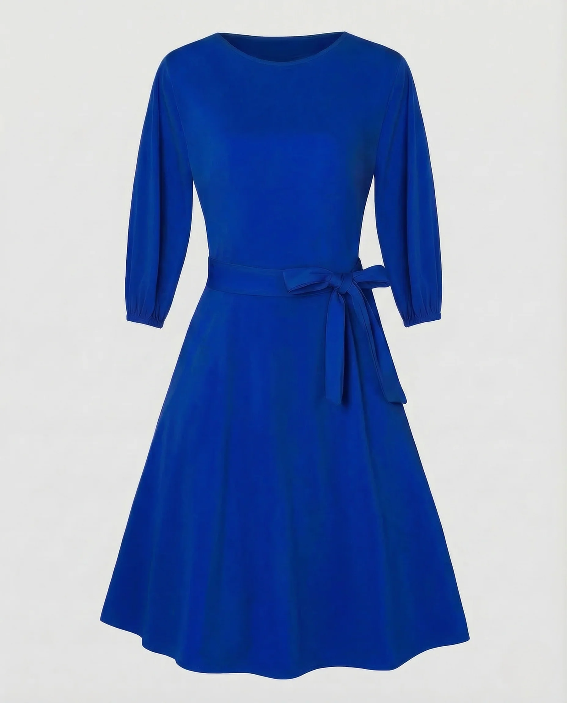 Damen A Linie Kleid Gürtel Bündchen - Image 6