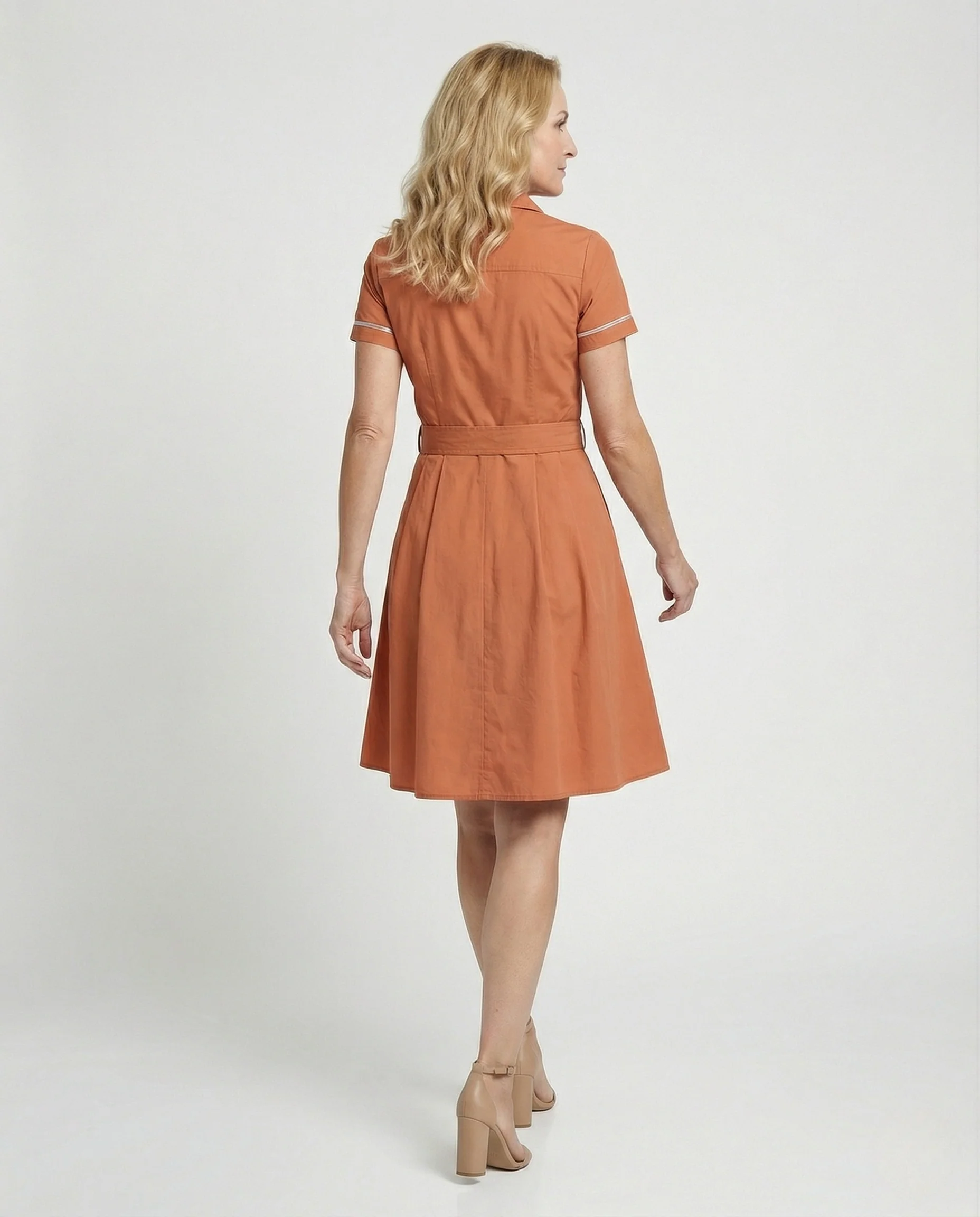 Damen A-Linien Kleid mit Stehkragen - Image 4