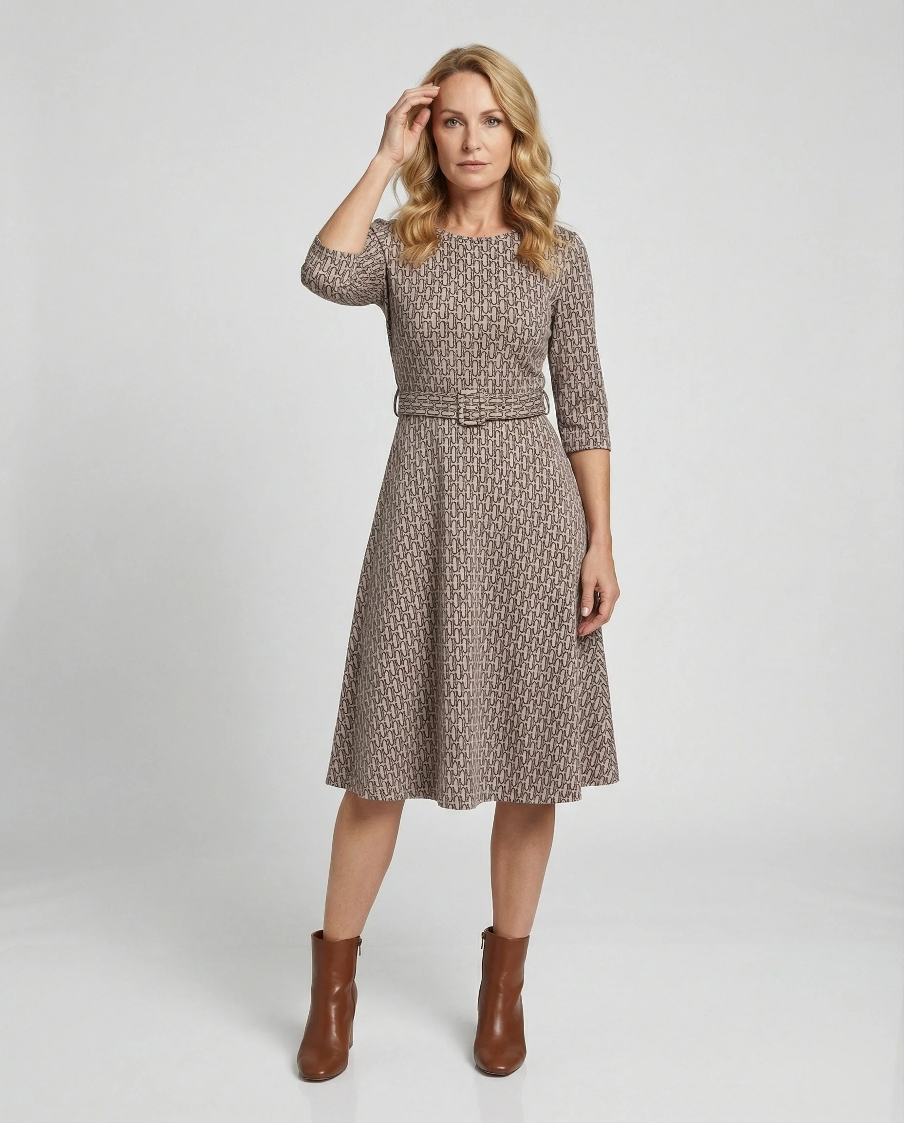 Damen Midikleid A-Linie elegant - Image 2