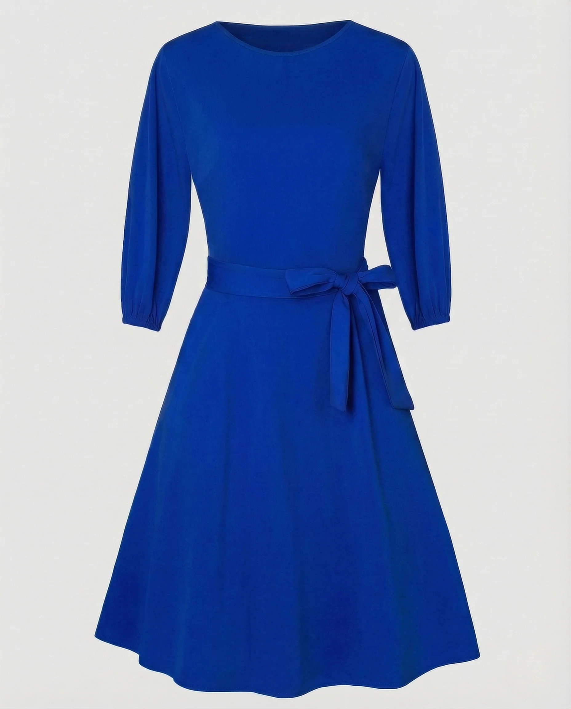 Damen A-Linien Midikleid mit Bindegürtel - Image 7