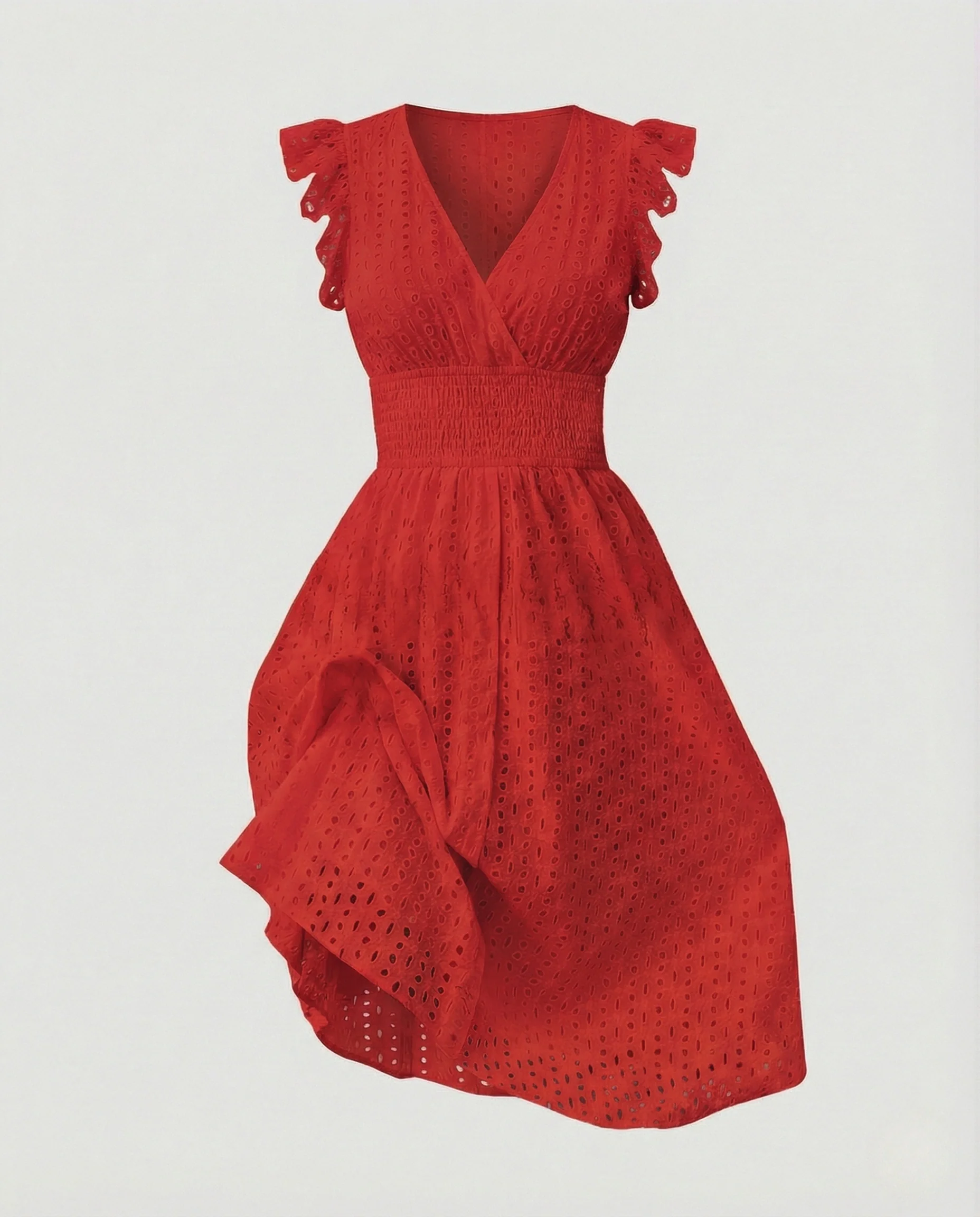 Damen Ajour-Spitzenkleid mit V-Ausschnitt - Image 11