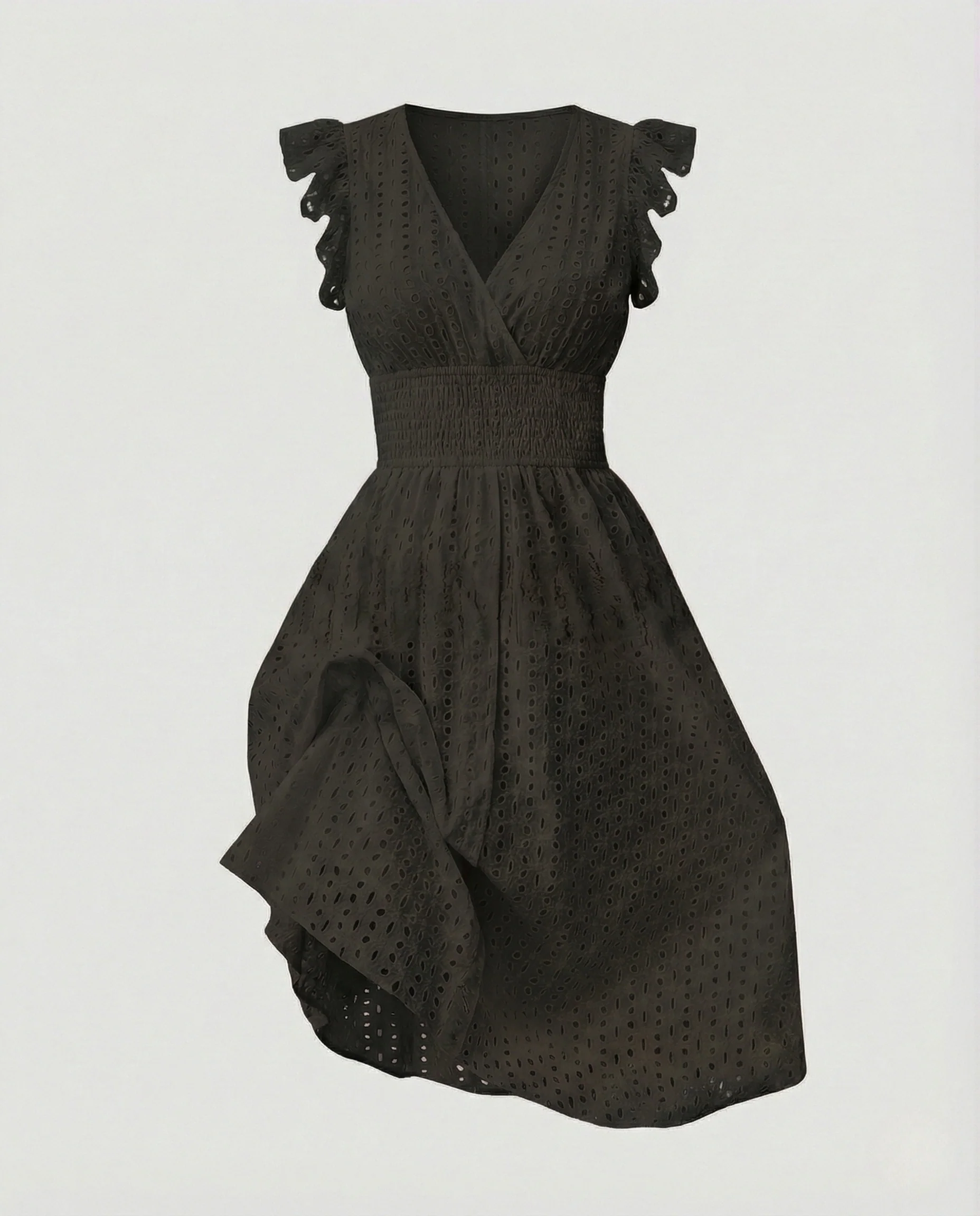 Damen Ajour-Spitzenkleid mit V-Ausschnitt - Image 7