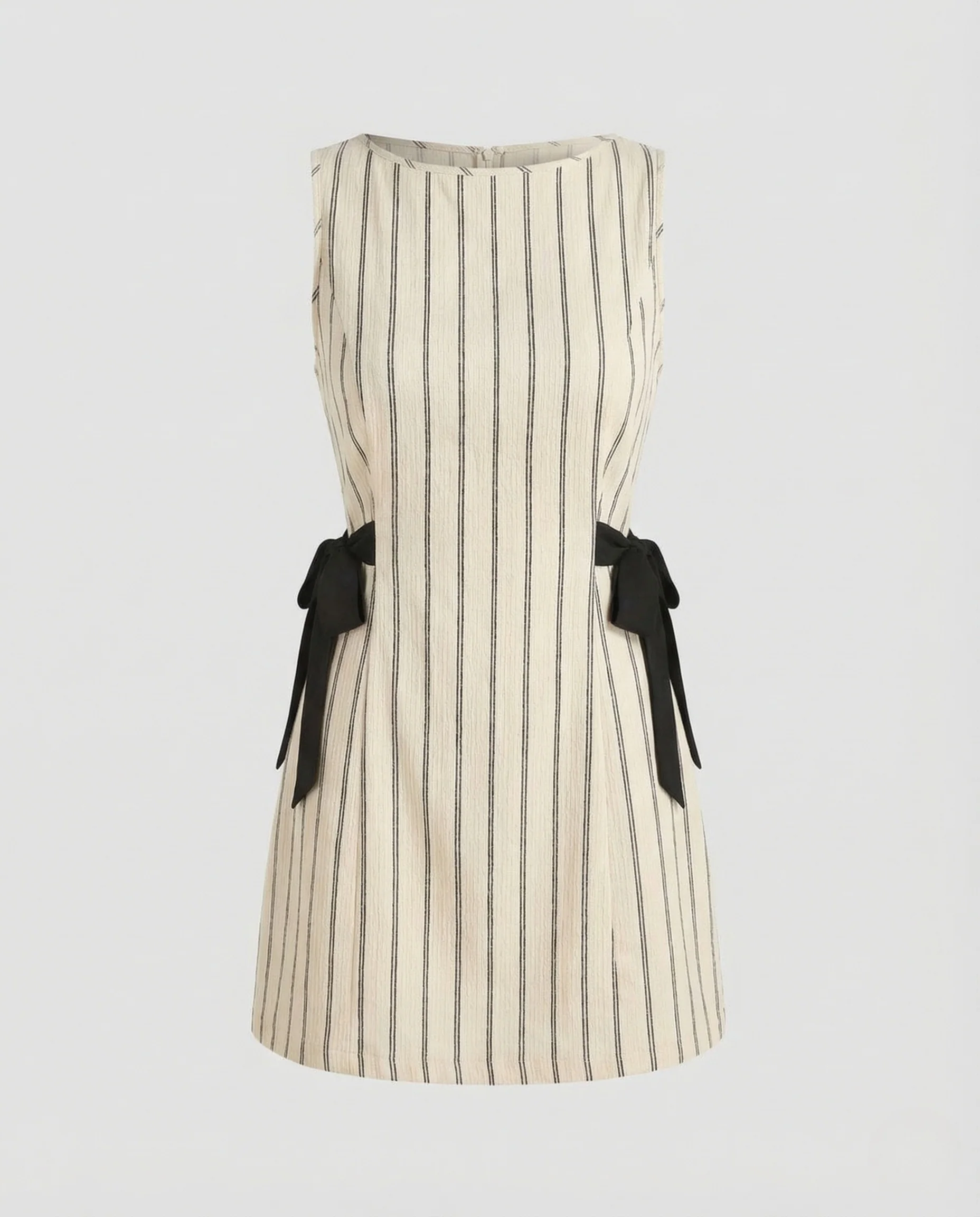 Damen Minikleid Ärmellos U Boot Ausschnitt - Image 5
