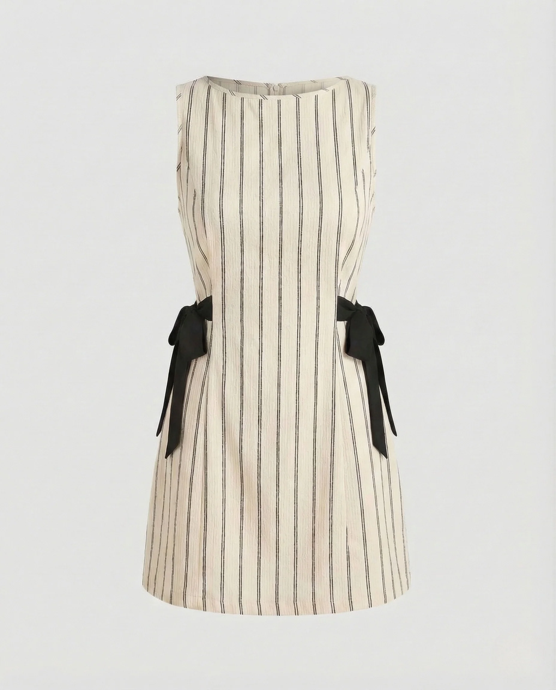Damen Minikleid Ärmellos U Boot Ausschnitt - Image 6