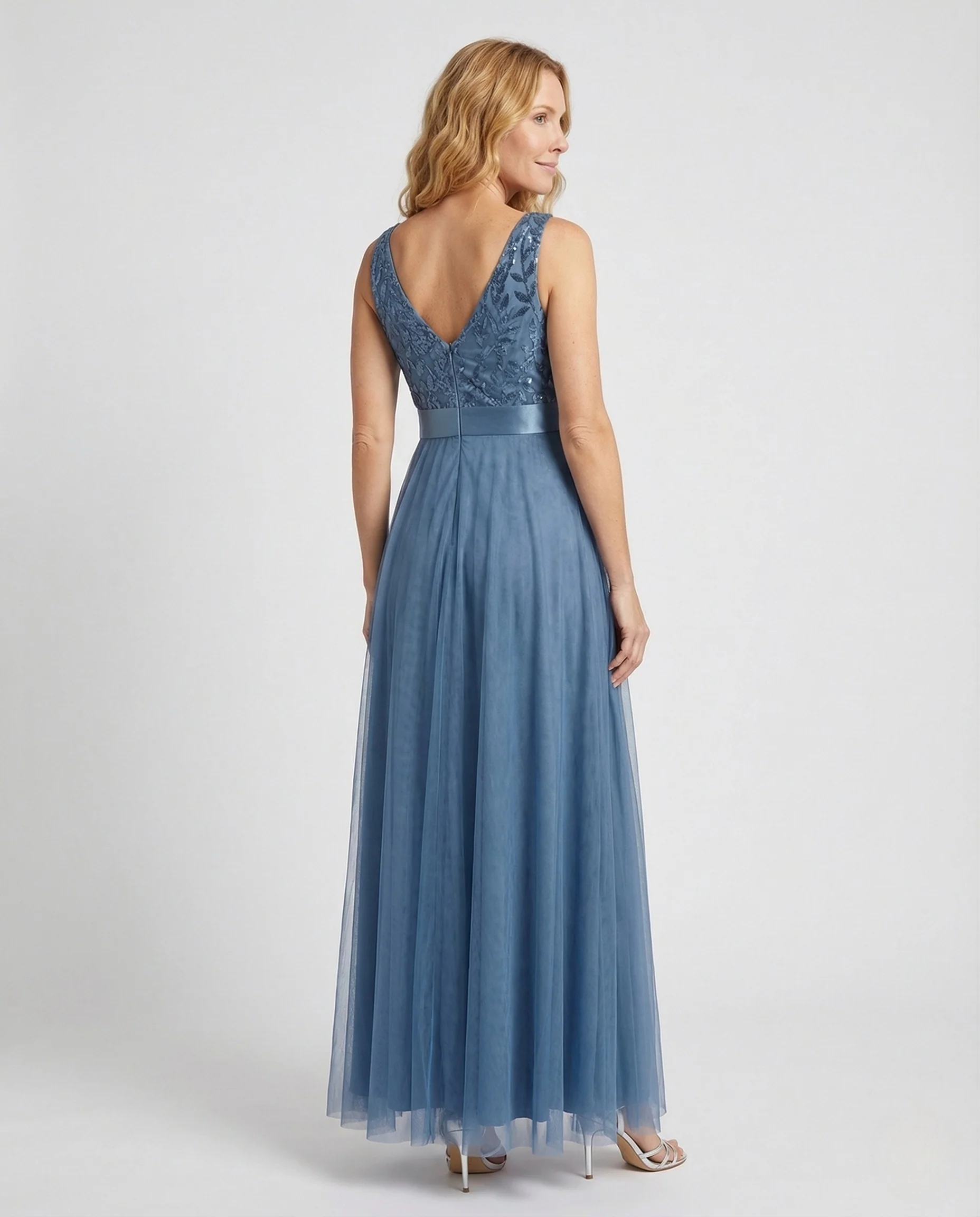 Damen Ballkleid Tüllrock Besticktes Bustier - Image 4