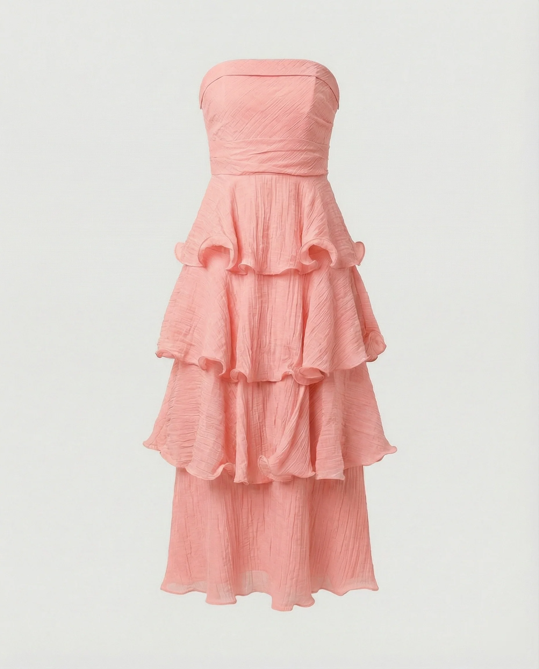 Damen Bandeau Maxikleid mit Volants - Image 9