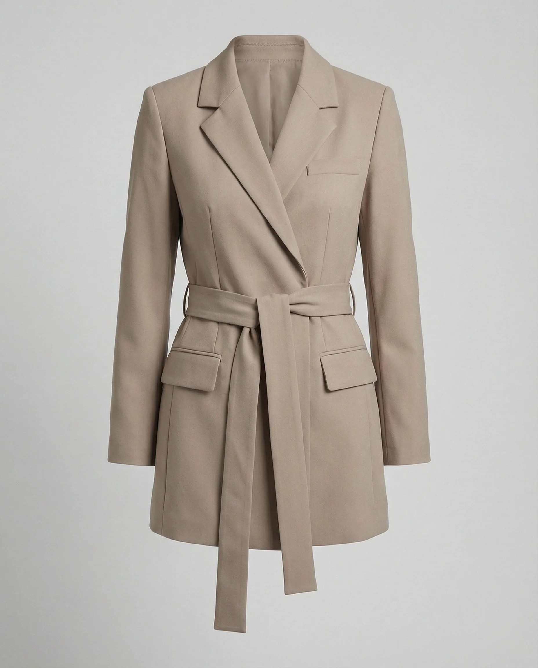 Blazer Minikleid Tailliert Mit Gürtel Damen - Image 3