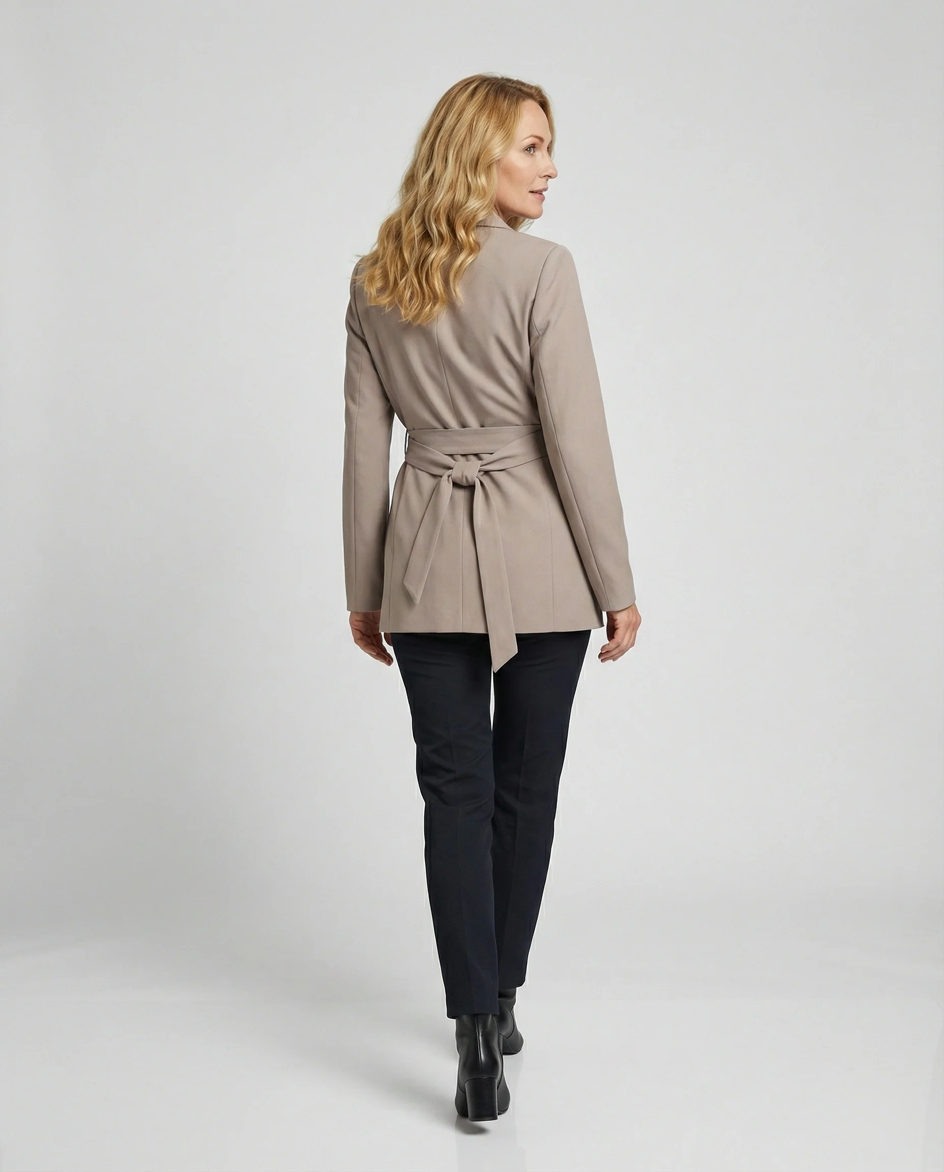 Blazer Minikleid Tailliert Mit Gürtel Damen - Image 5