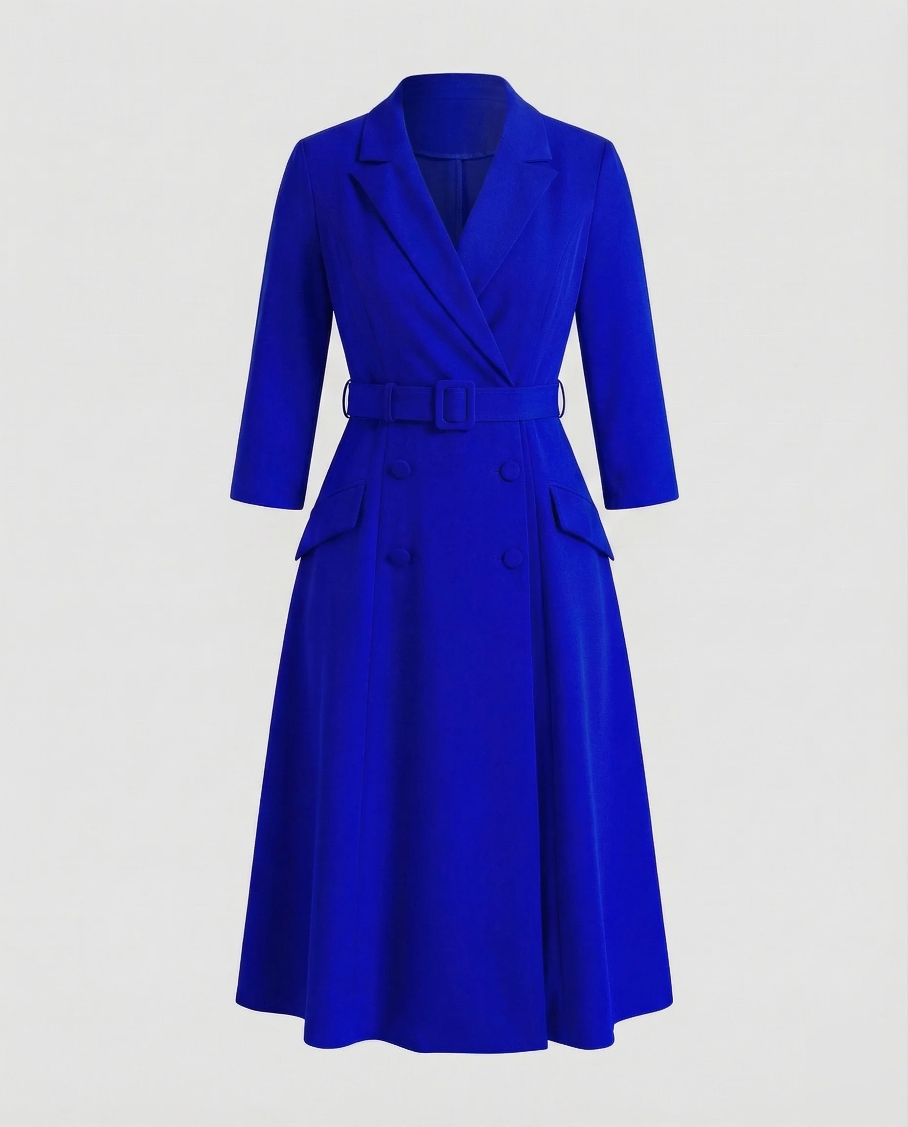 Damen Blazerkleid Midi Gürtel - Image 7