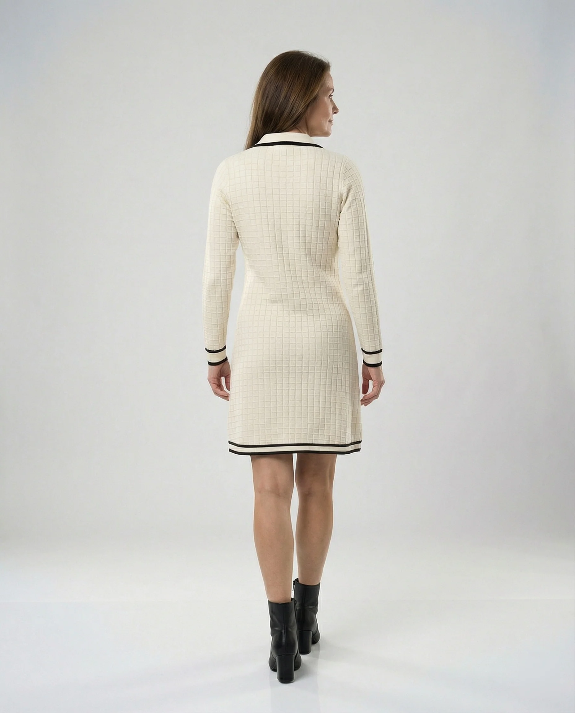 Bouclé Strickkleid Im Blazer Look Damen - Image 2