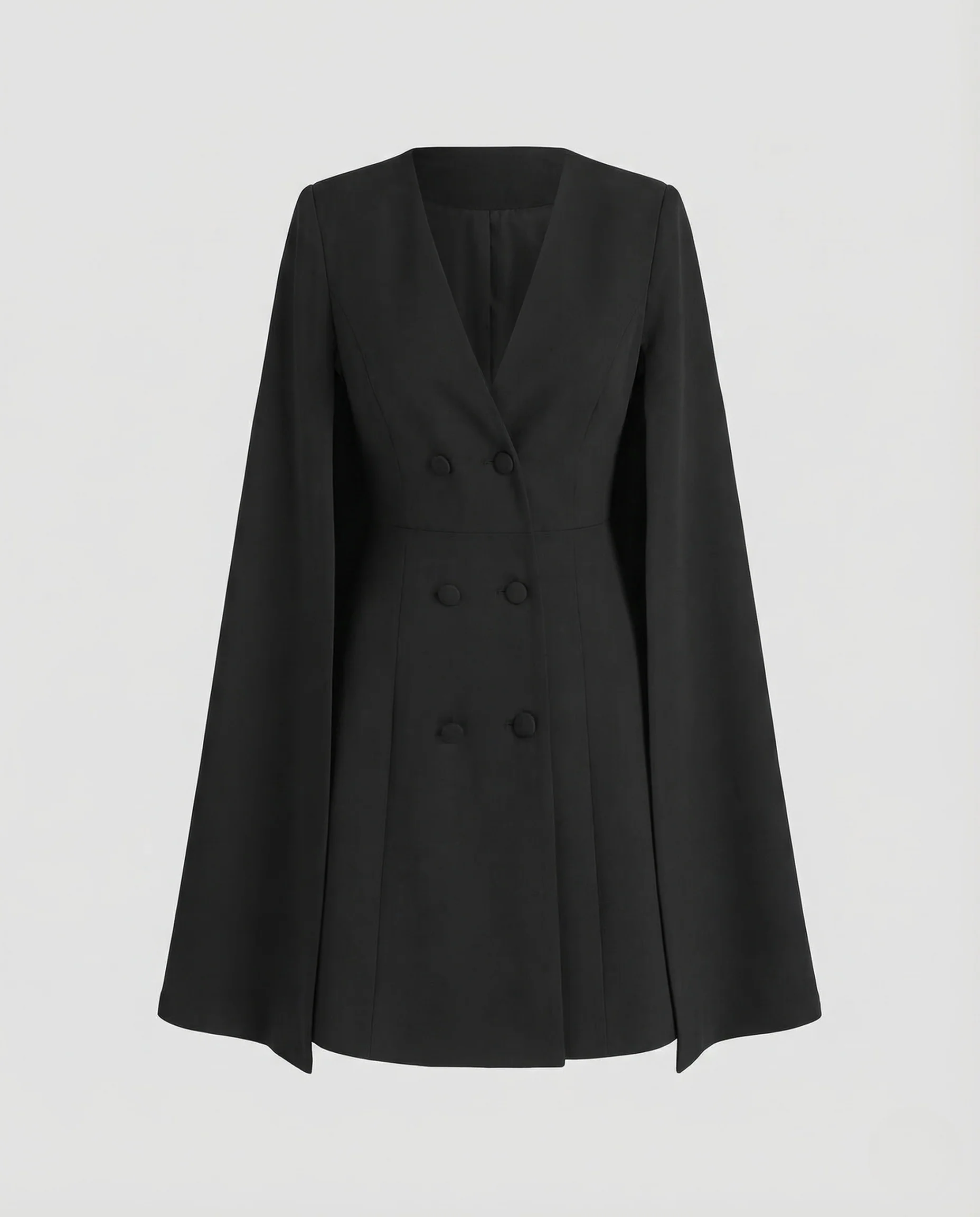 Damen Cape Blazerkleid Doppelreiher - Image 5