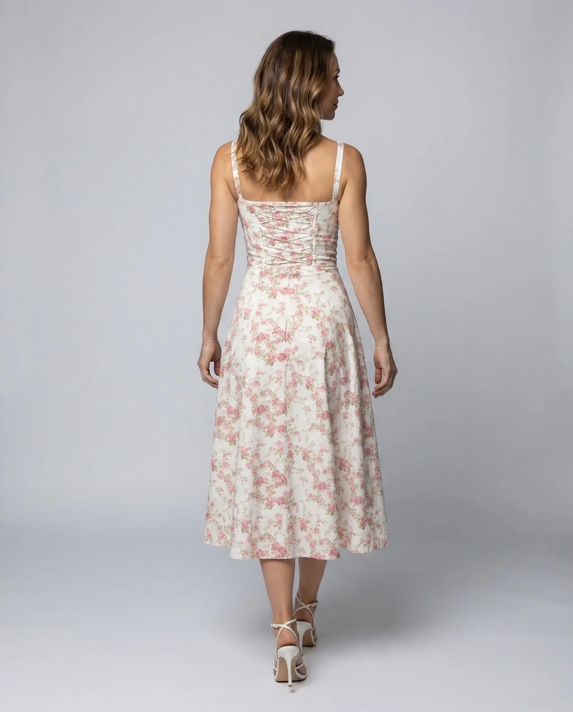 Damen Corsagen Midikleid Träger - Image 4