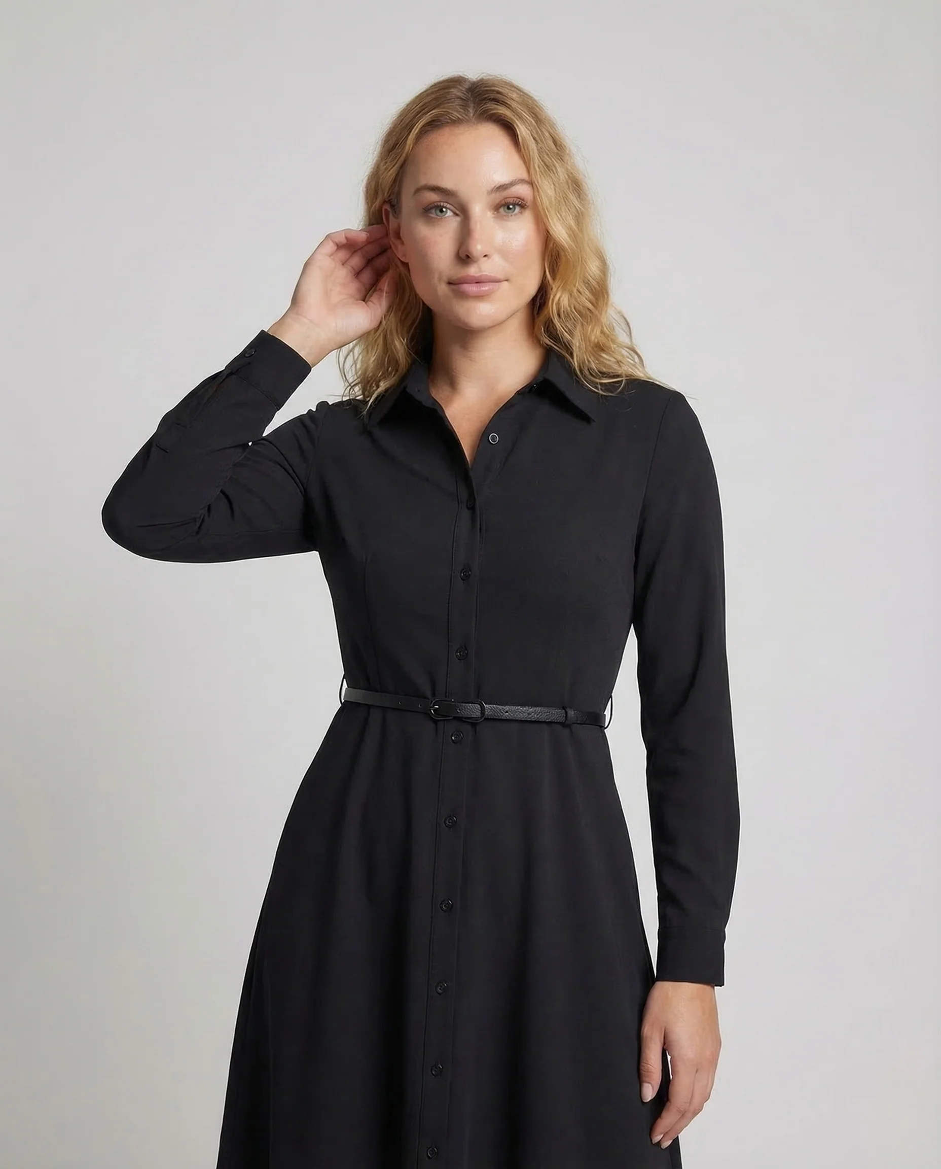 Damen Hemdkleid A Linie - Image 2