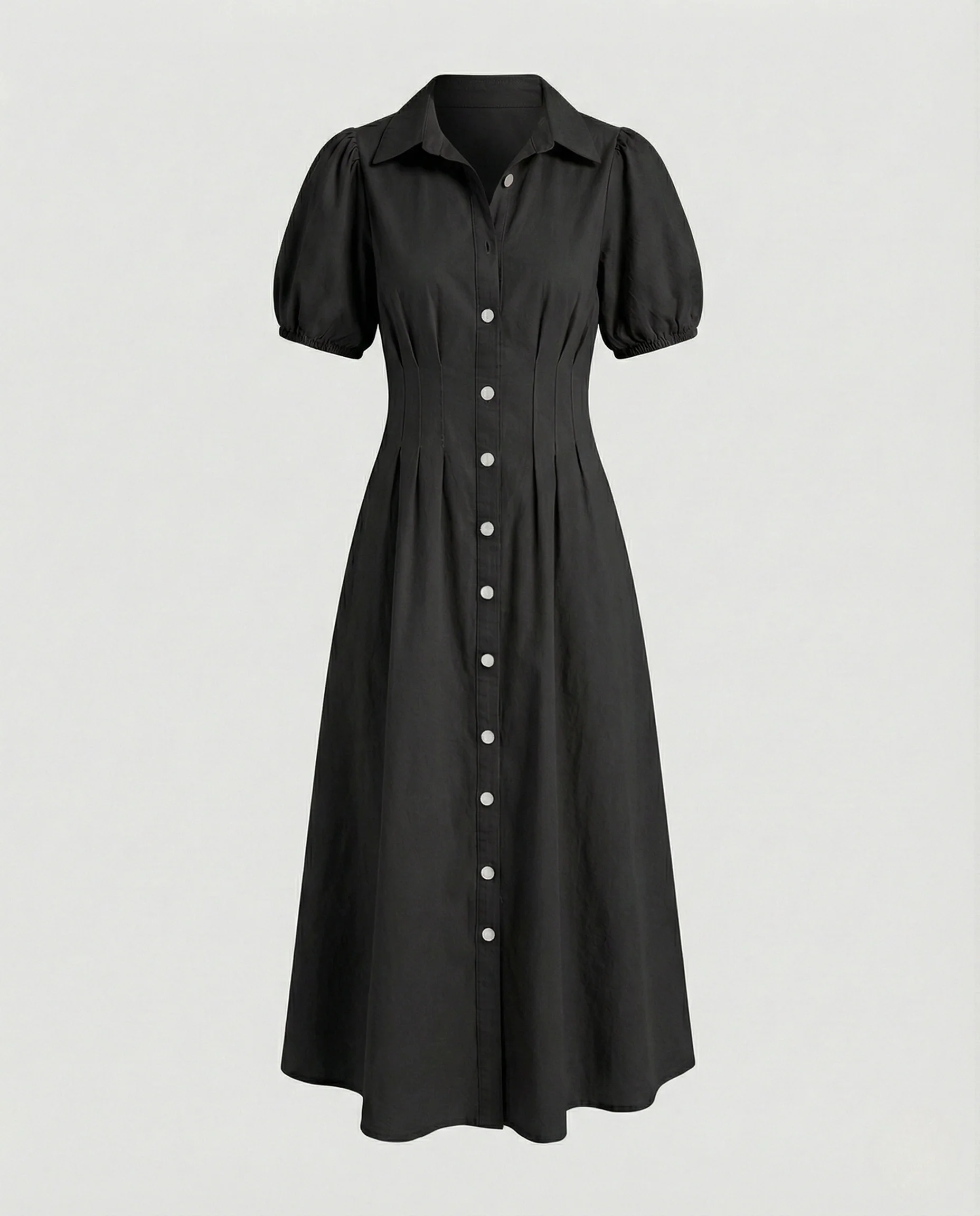 Damen Hemdkleid mit Puffärmeln - Image 6
