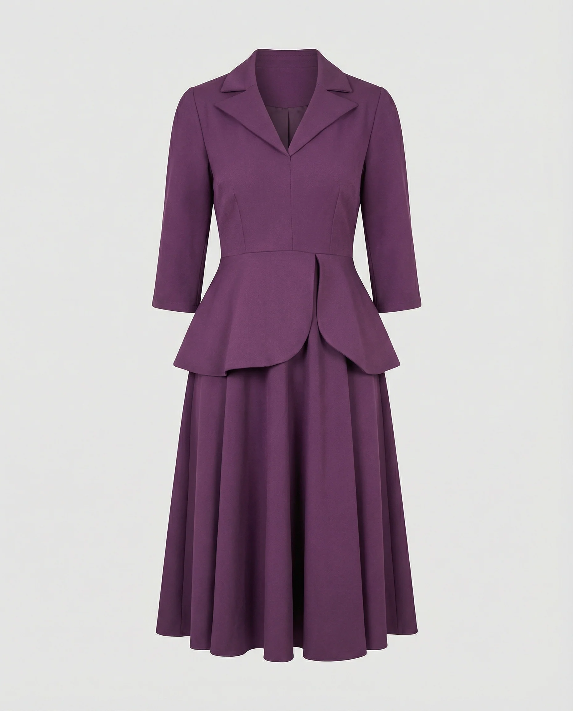 Damen Midikleid elegant mit Schößchen - Image 4
