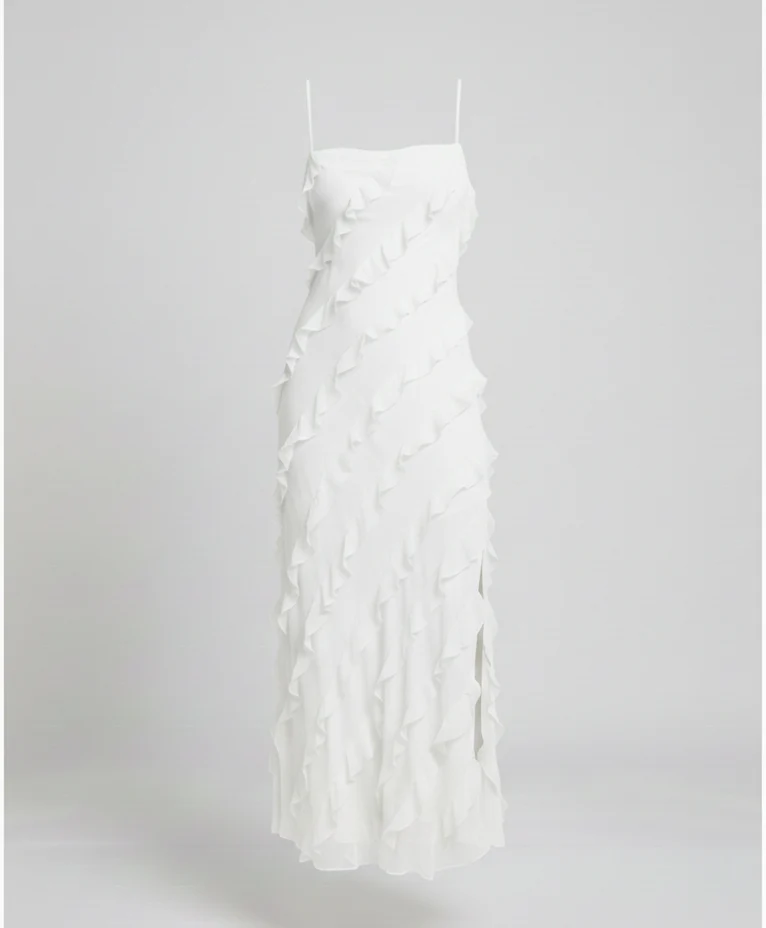 Damen Maxikleid mit Volants - Image 5