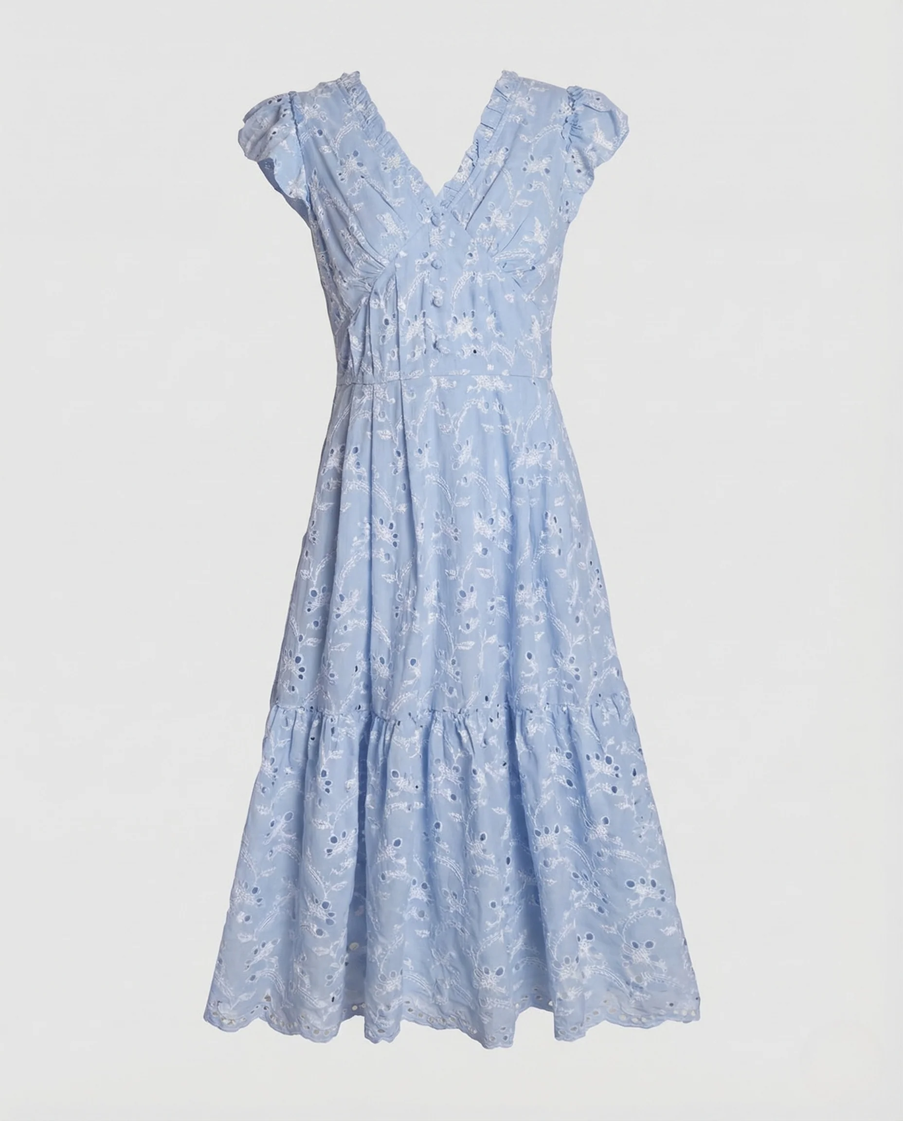 Damen Spitzen Maxikleid mit Stufenrock - Image 5