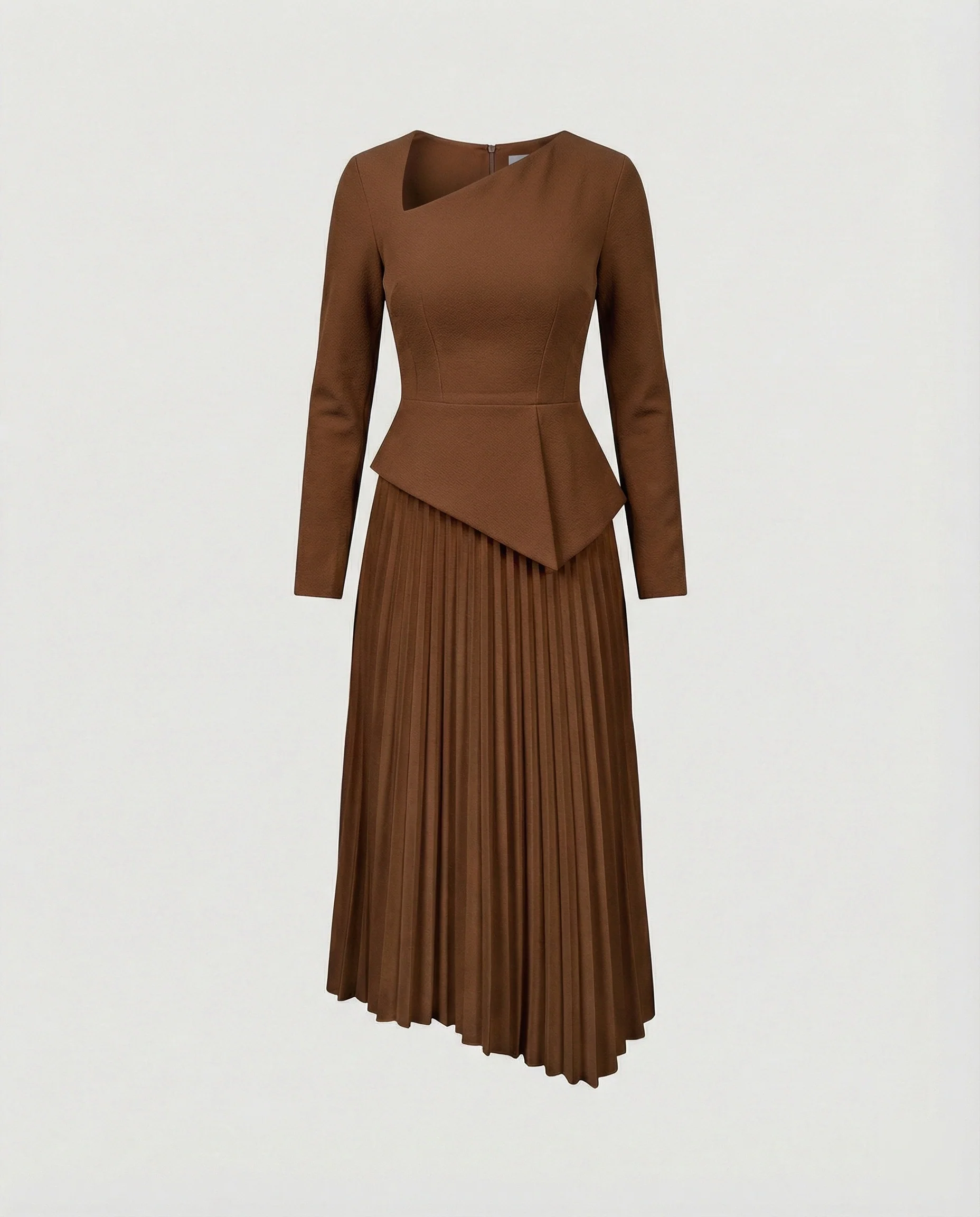 Damen Midikleid asymmetrisch mit Schößchen - Image 5