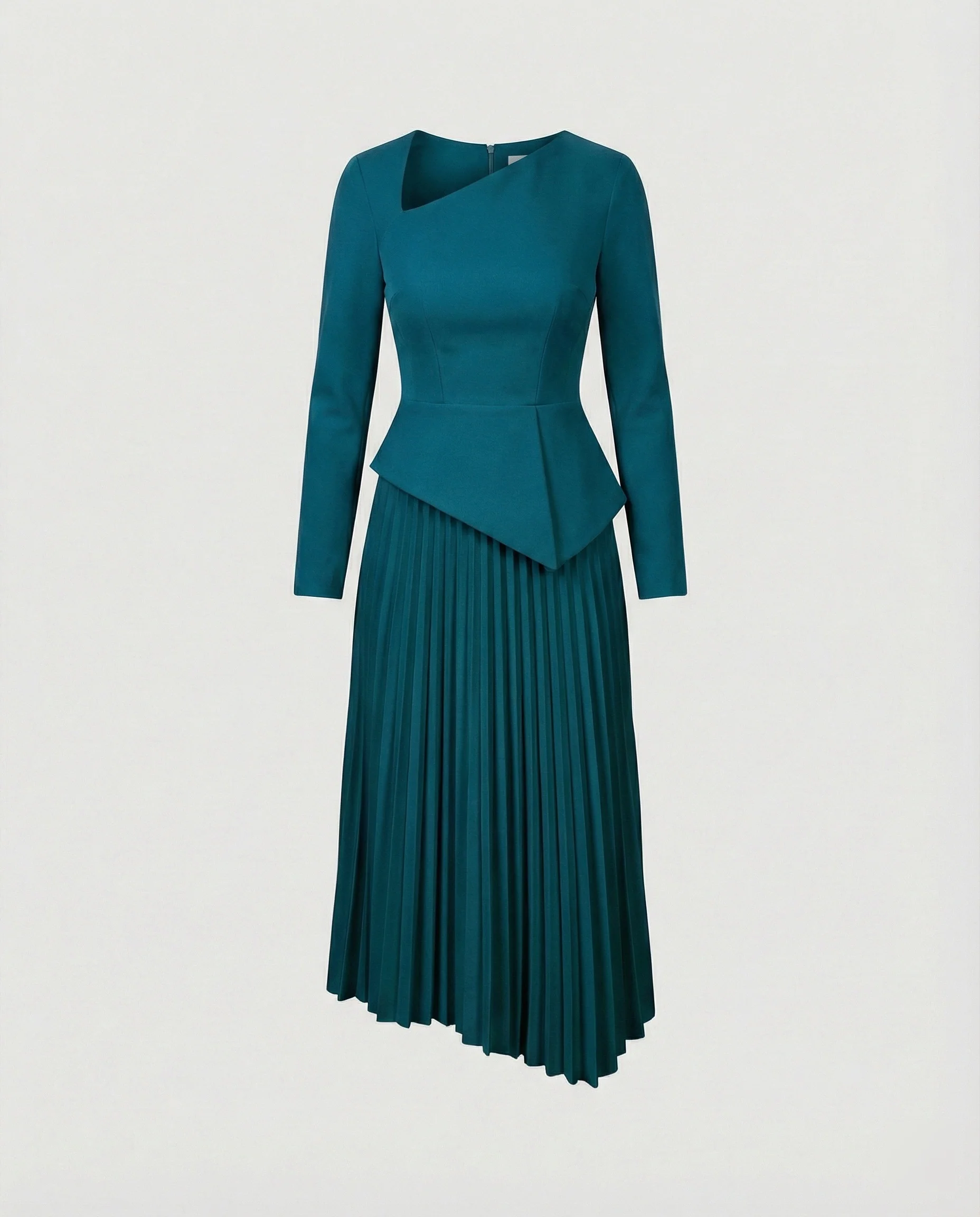 Damen Midikleid asymmetrisch mit Schößchen - Image 8