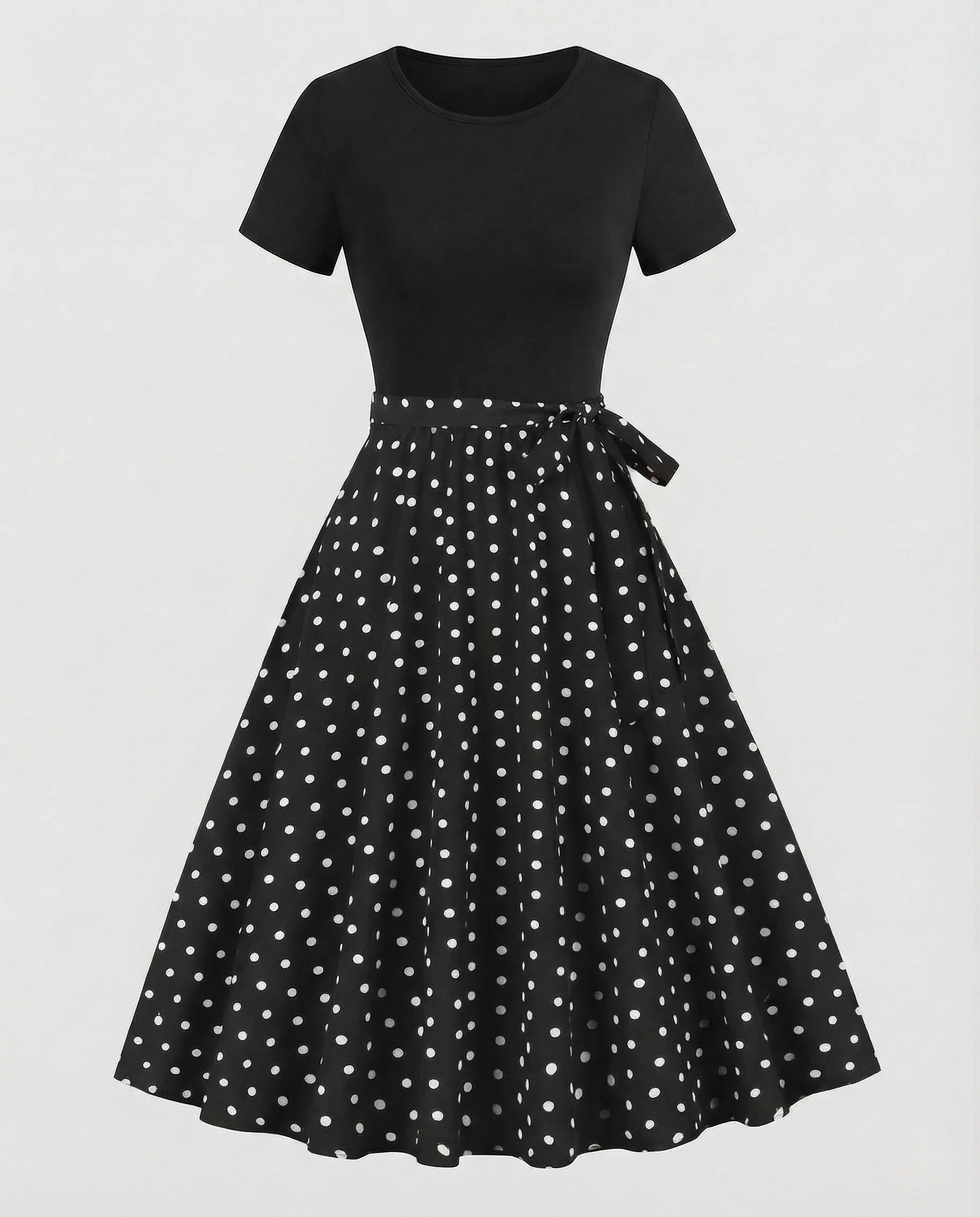 Damen Midikleid Blumenmuster Tellerrock - Image 6