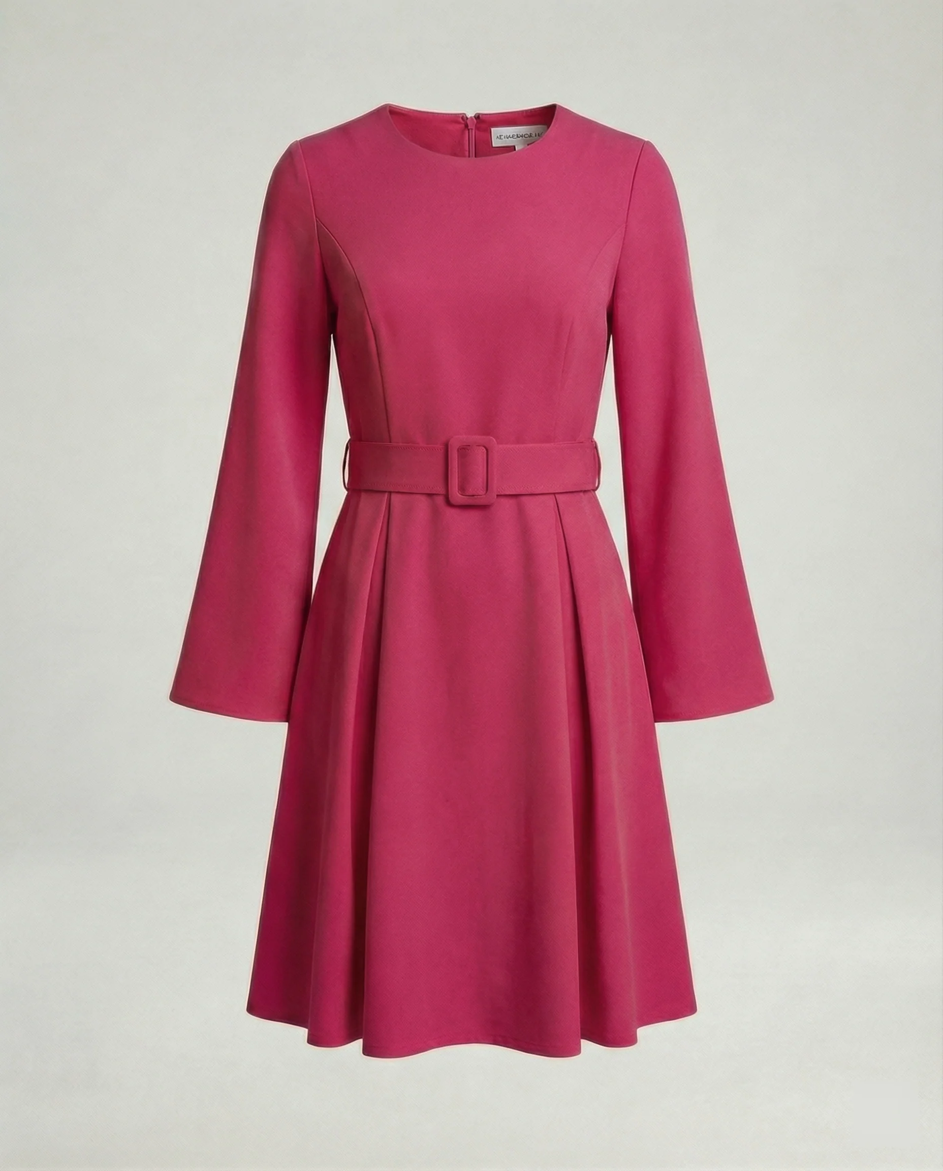 Midikleid Mit Glockenärmeln Tailliert Damen