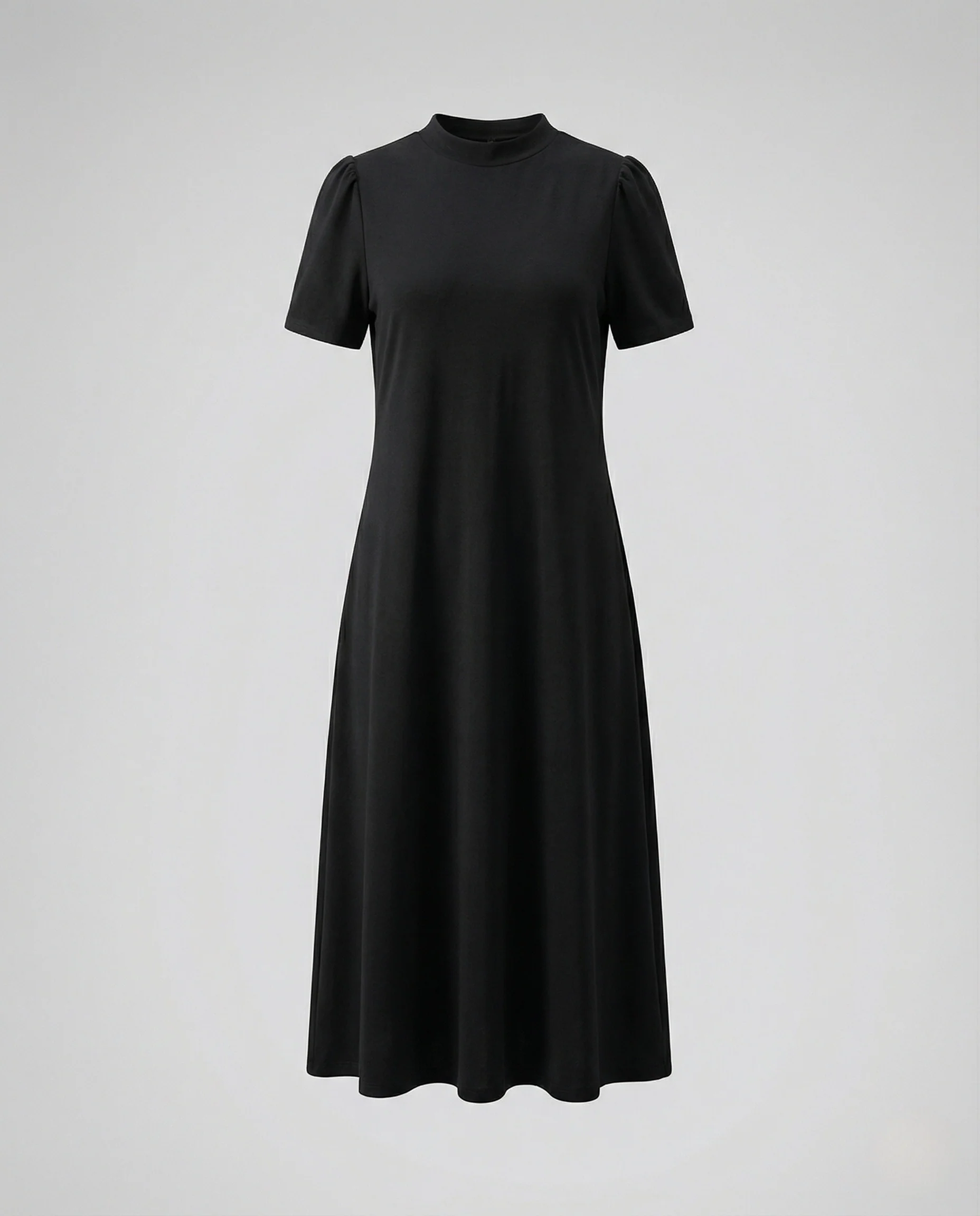 Damen Midikleid mit Stehkragen und Puffärmeln - Image 4