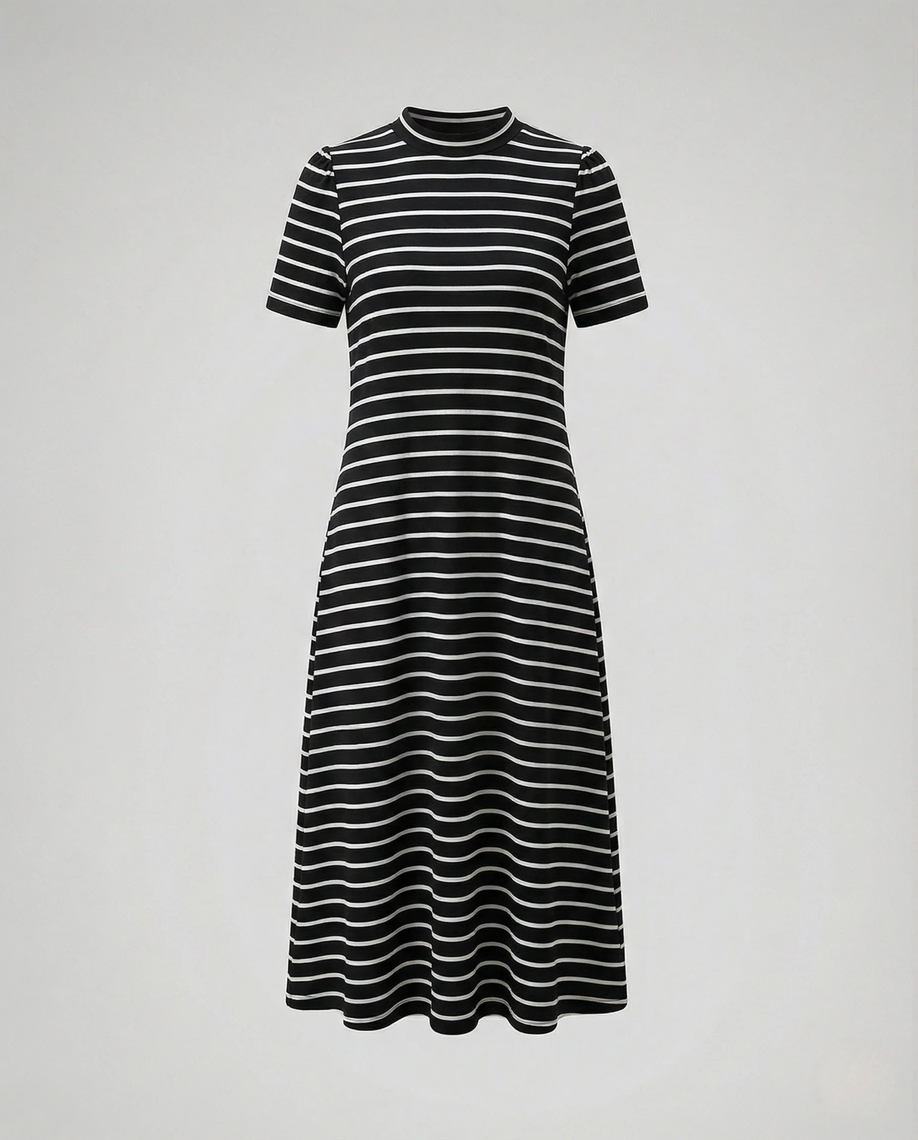Damen Midikleid mit Stehkragen und Puffärmeln - Image 7