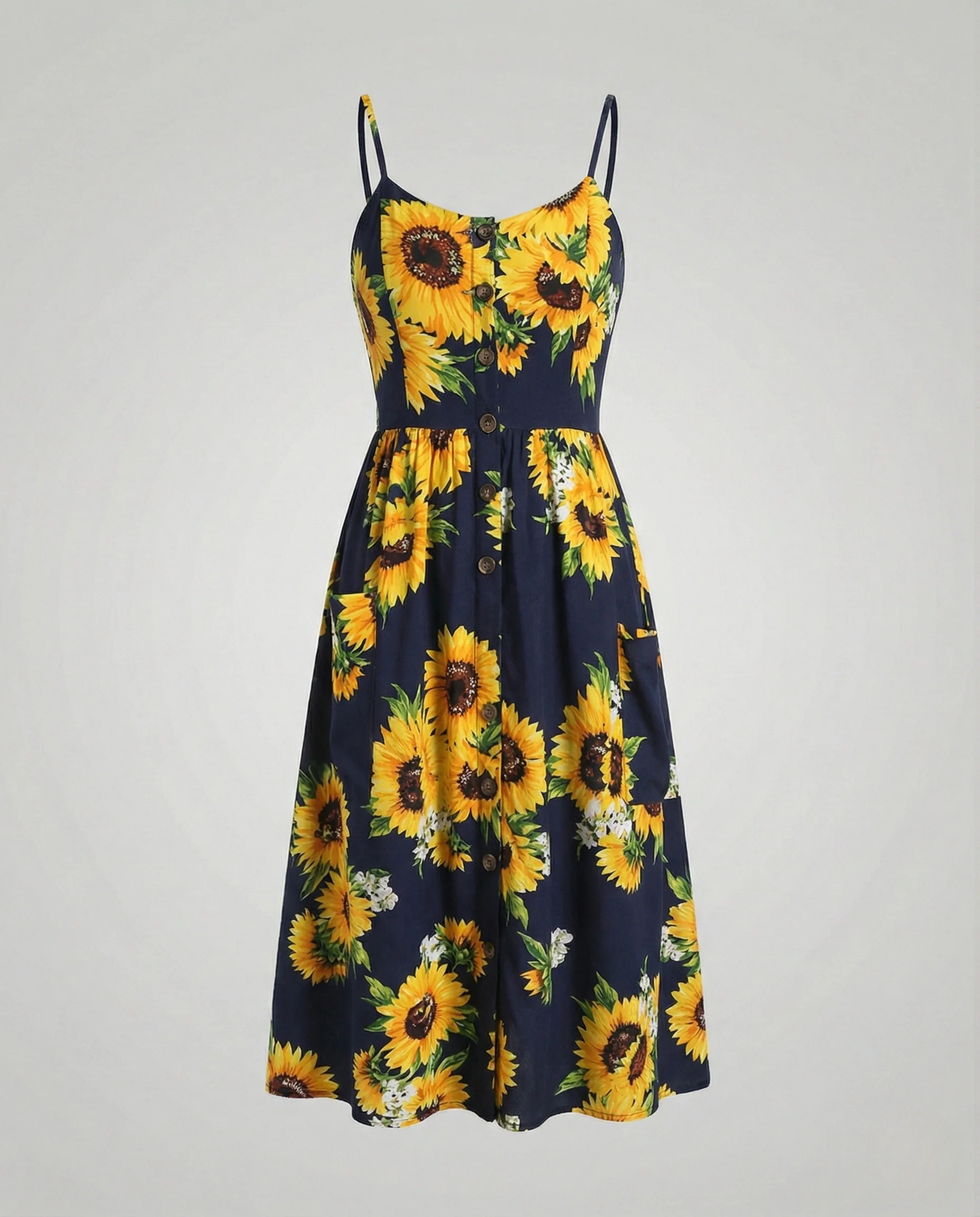 Freizeitkleid Damen Midikleid Träger - Image 12