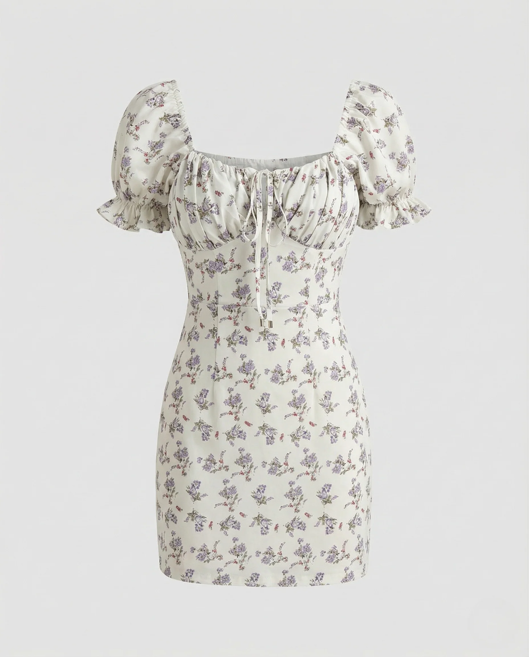 Damen Carmen Minikleid mit Schnürung - Image 5