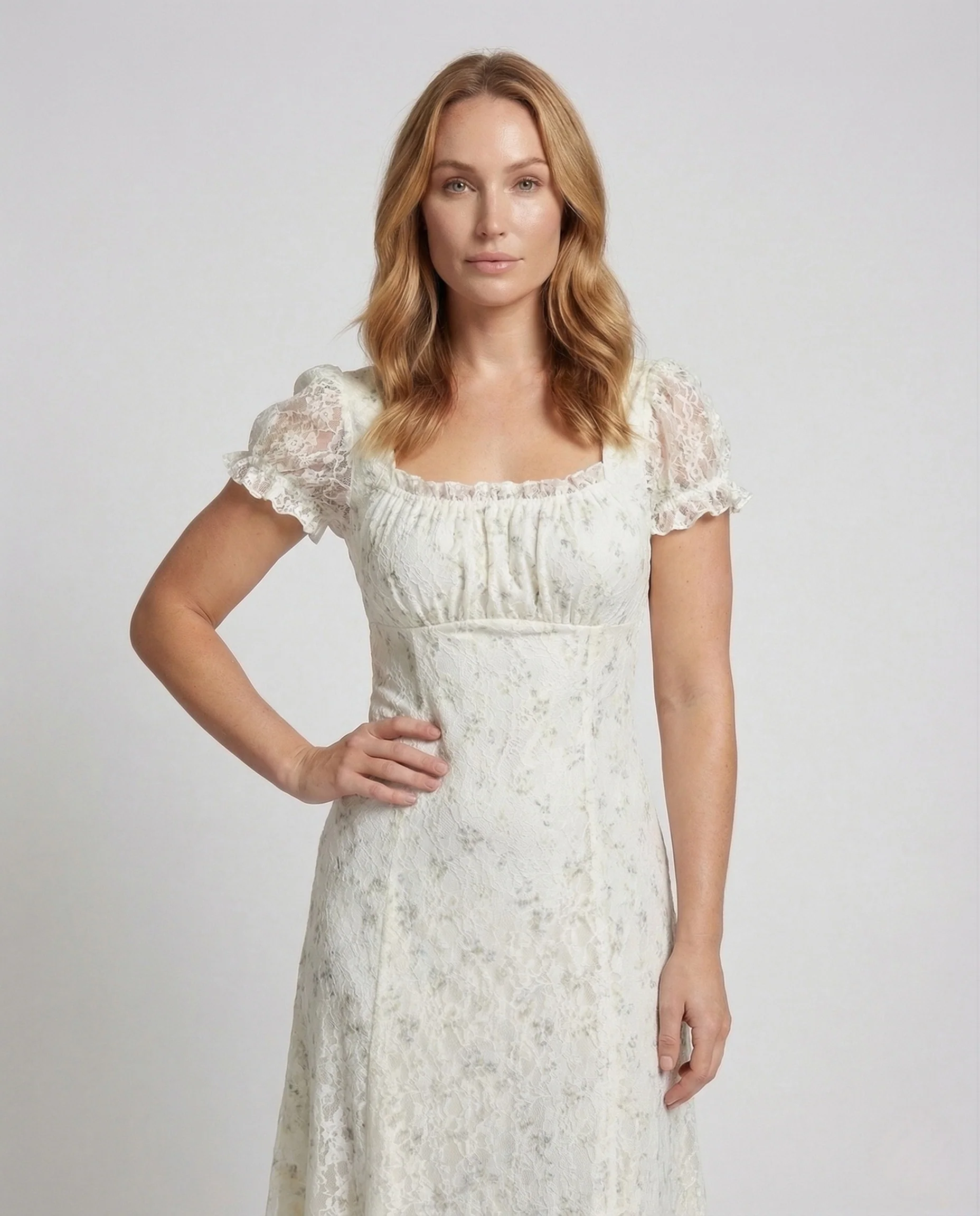 Damen Spitzen Korsettkleid A-Linie - Image 2