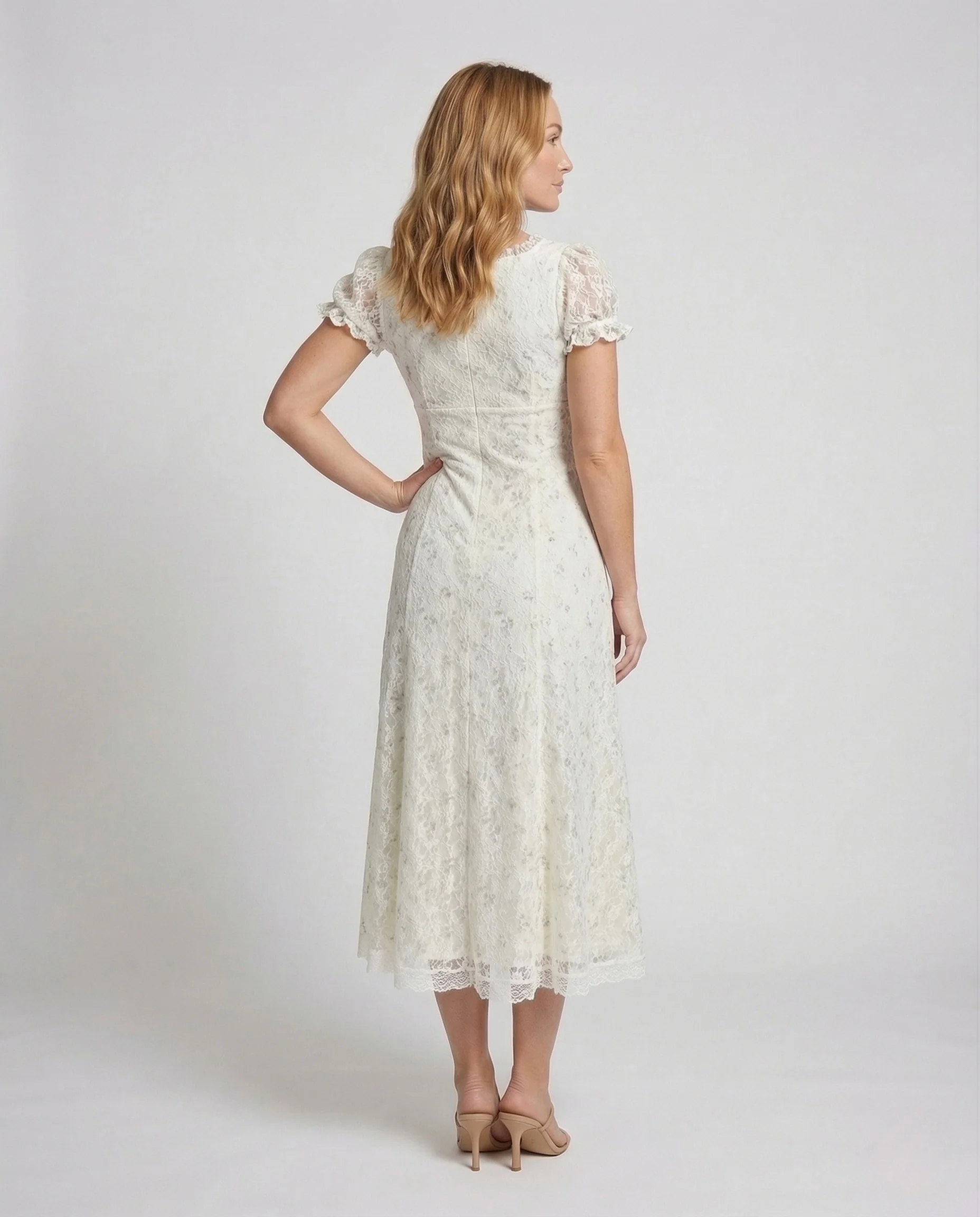 Damen Spitzen Korsettkleid A-Linie - Image 4