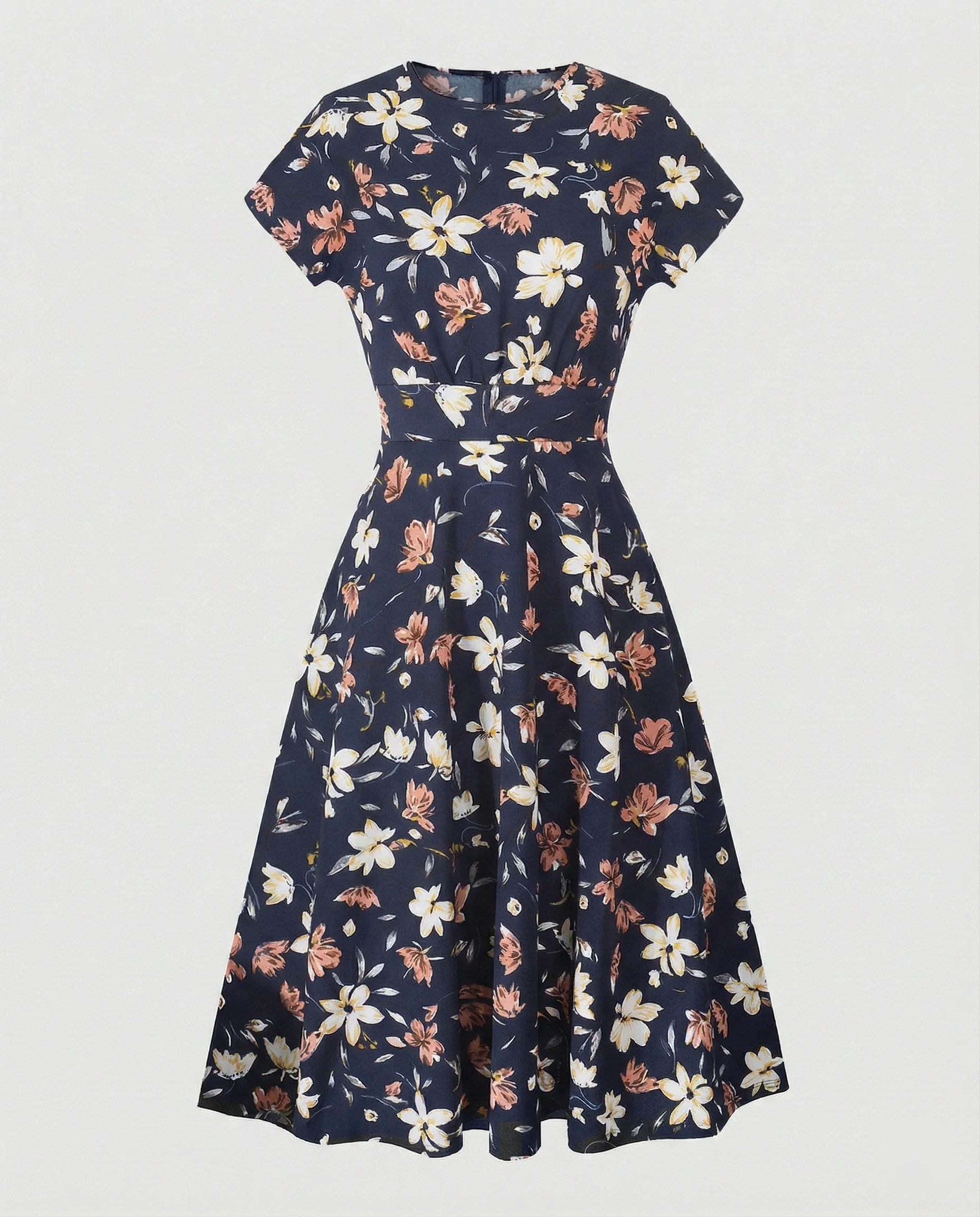 Damen Blumenkleid Midikleid Floral - Image 12